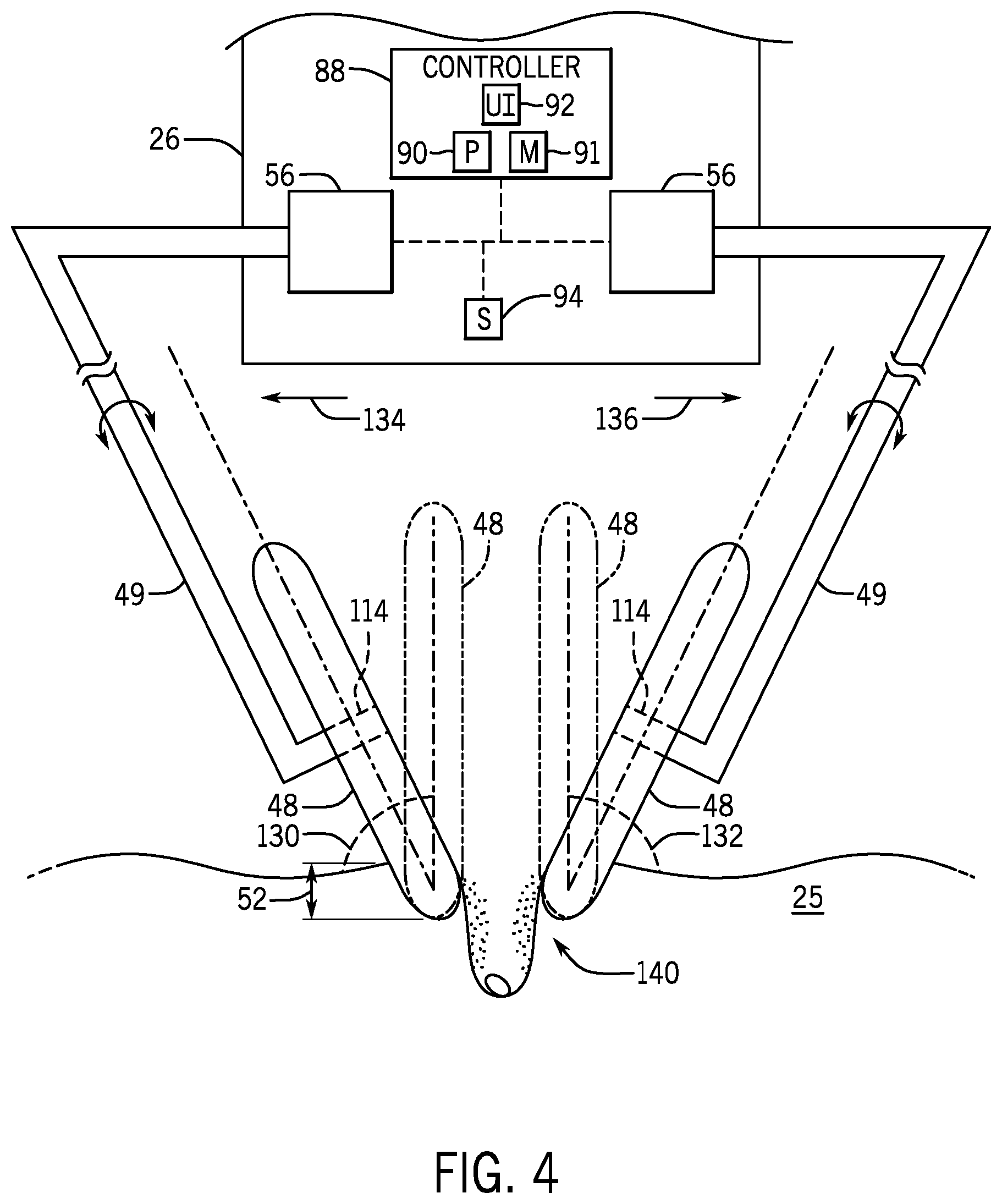 Patent US11770988 Figure 4 – Adjustable closing system for an agricultural implement