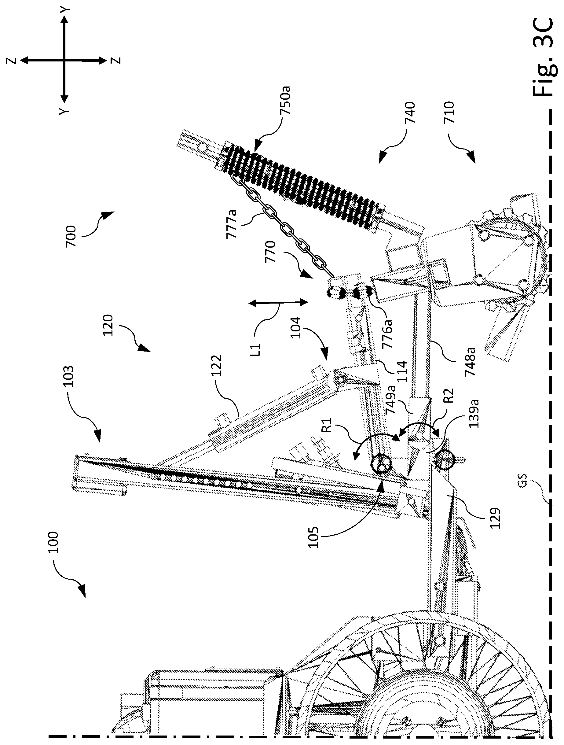 Patent US11770989 Figure 5 – Tow-behind roller tool apparatuses, systems and methods