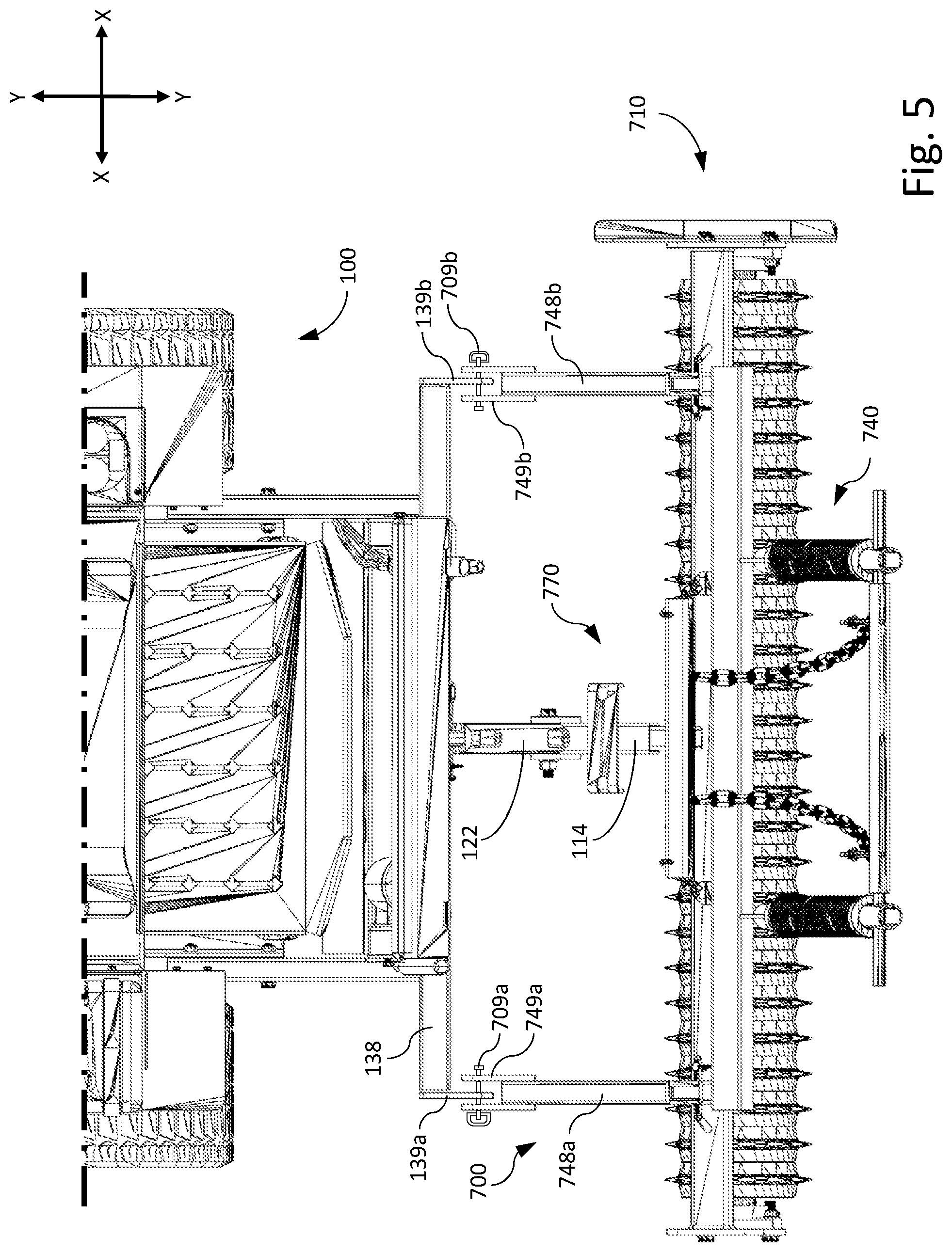 Patent US11770989 Figure 7 – Tow-behind roller tool apparatuses, systems and methods