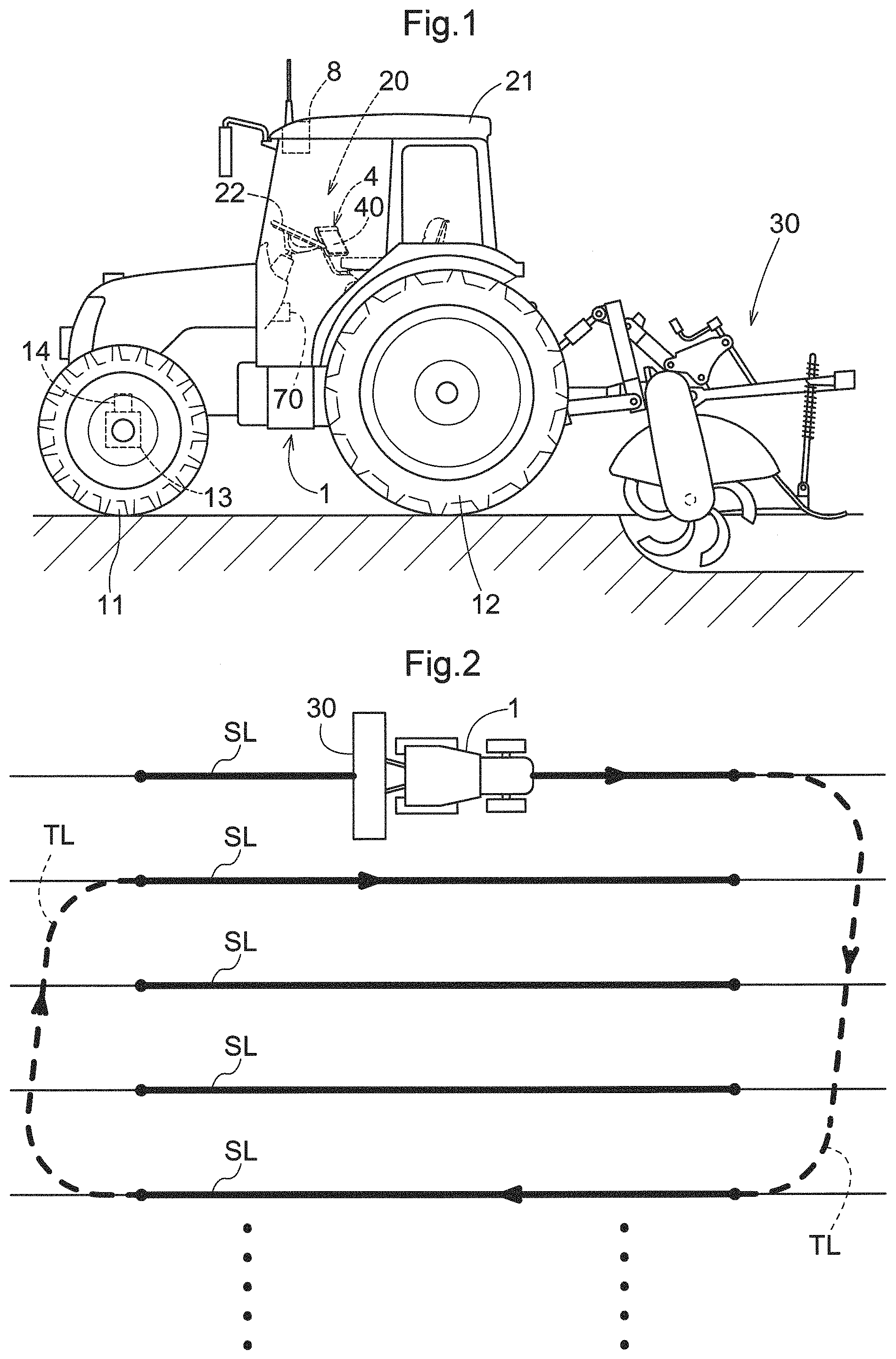 Patent US11770993 Figure 1 – Agricultural field work vehicle