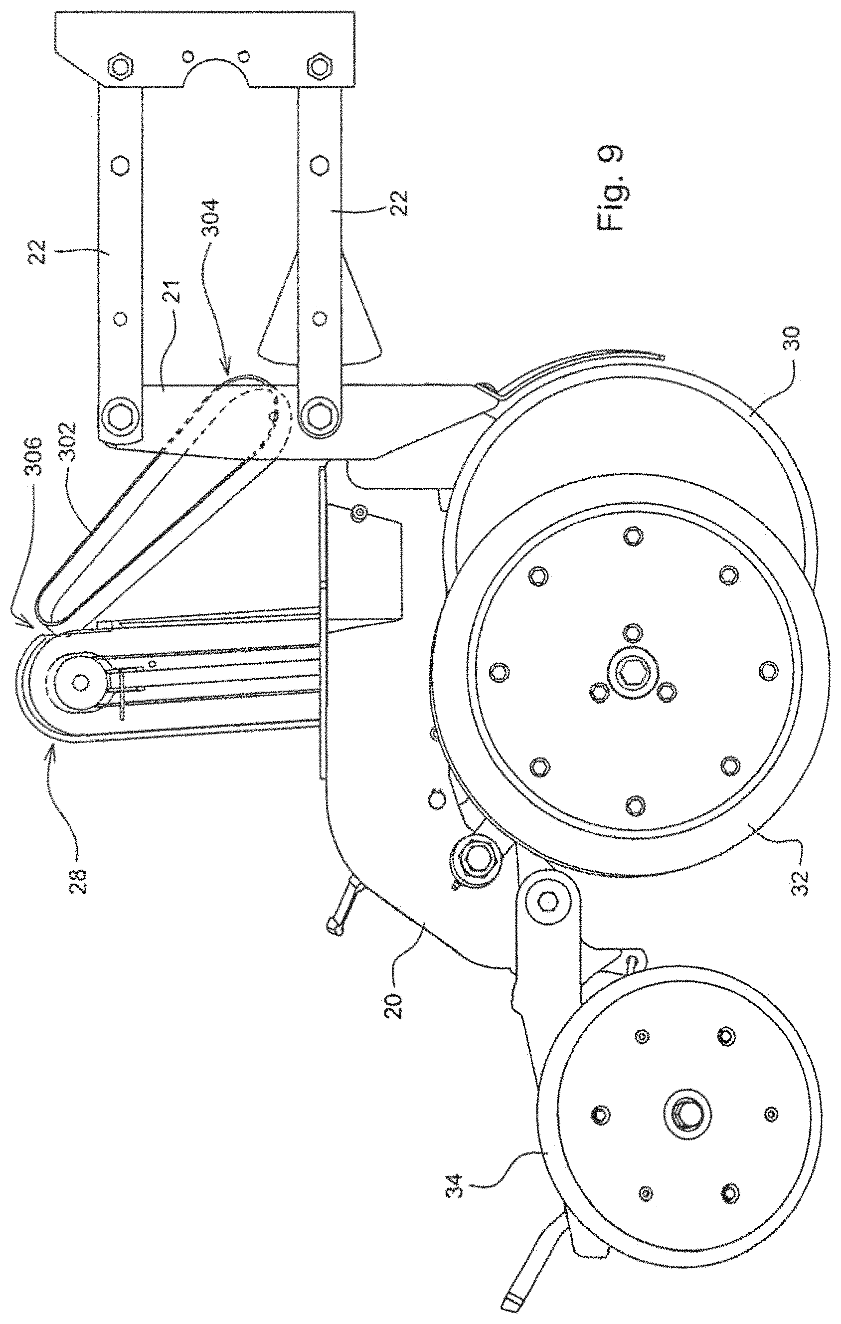 Patent US11770994 Figure 8 – Seeding machine with seed delivery system