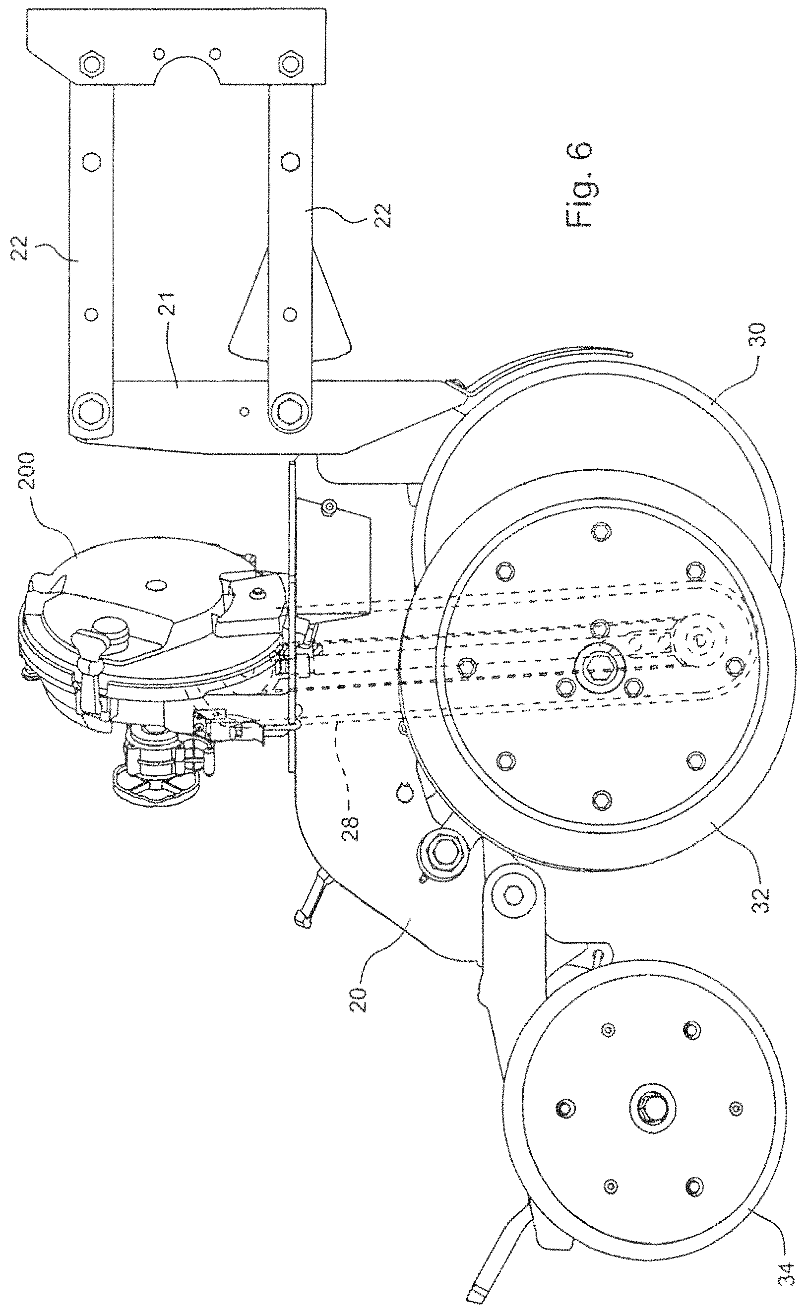 Patent US11770995 Figure 6 – Seeding machine with seed delivery system