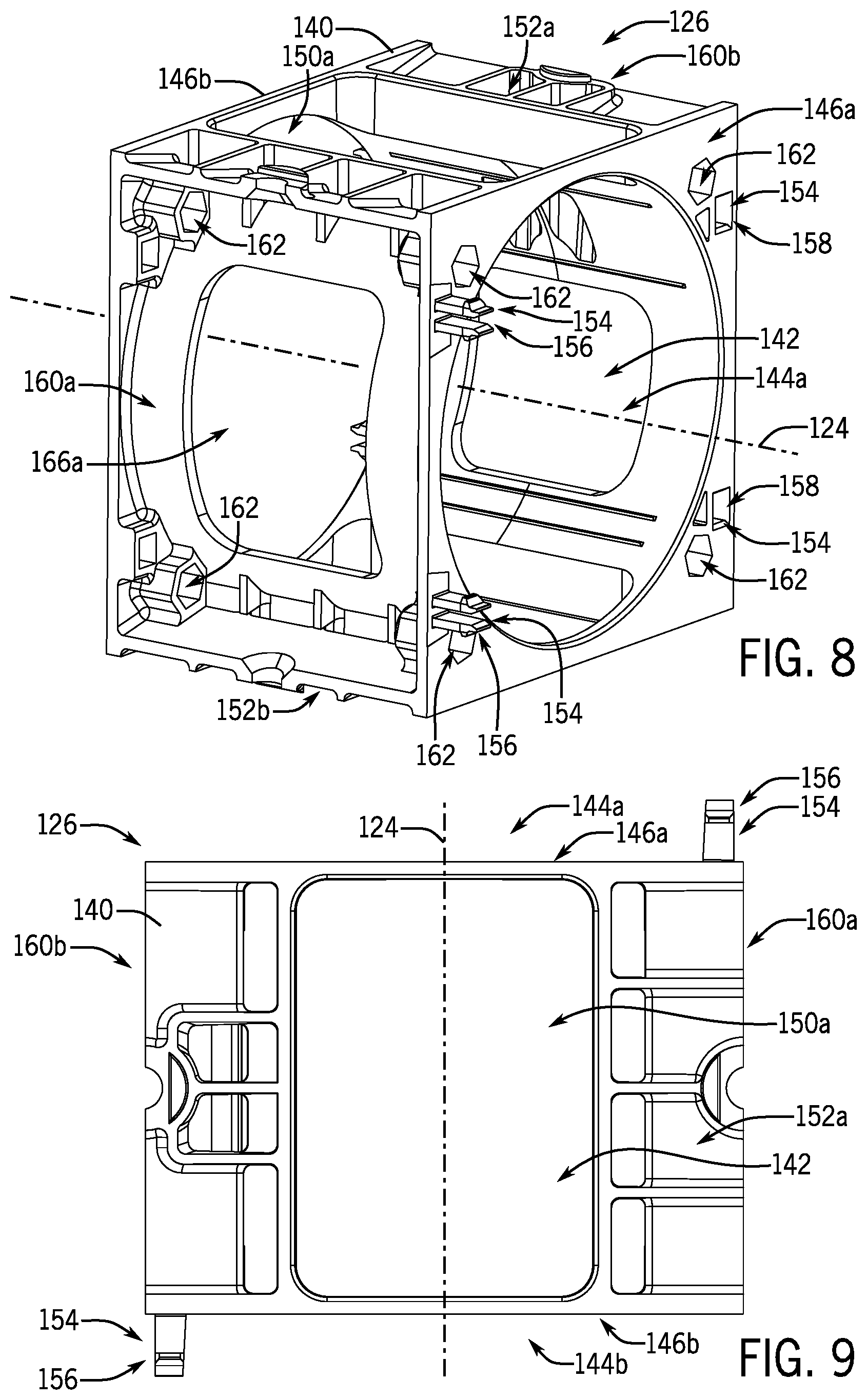 Patent US11770996 Figure 8 – Housing for a modular meter assembly of a dry product applicator
