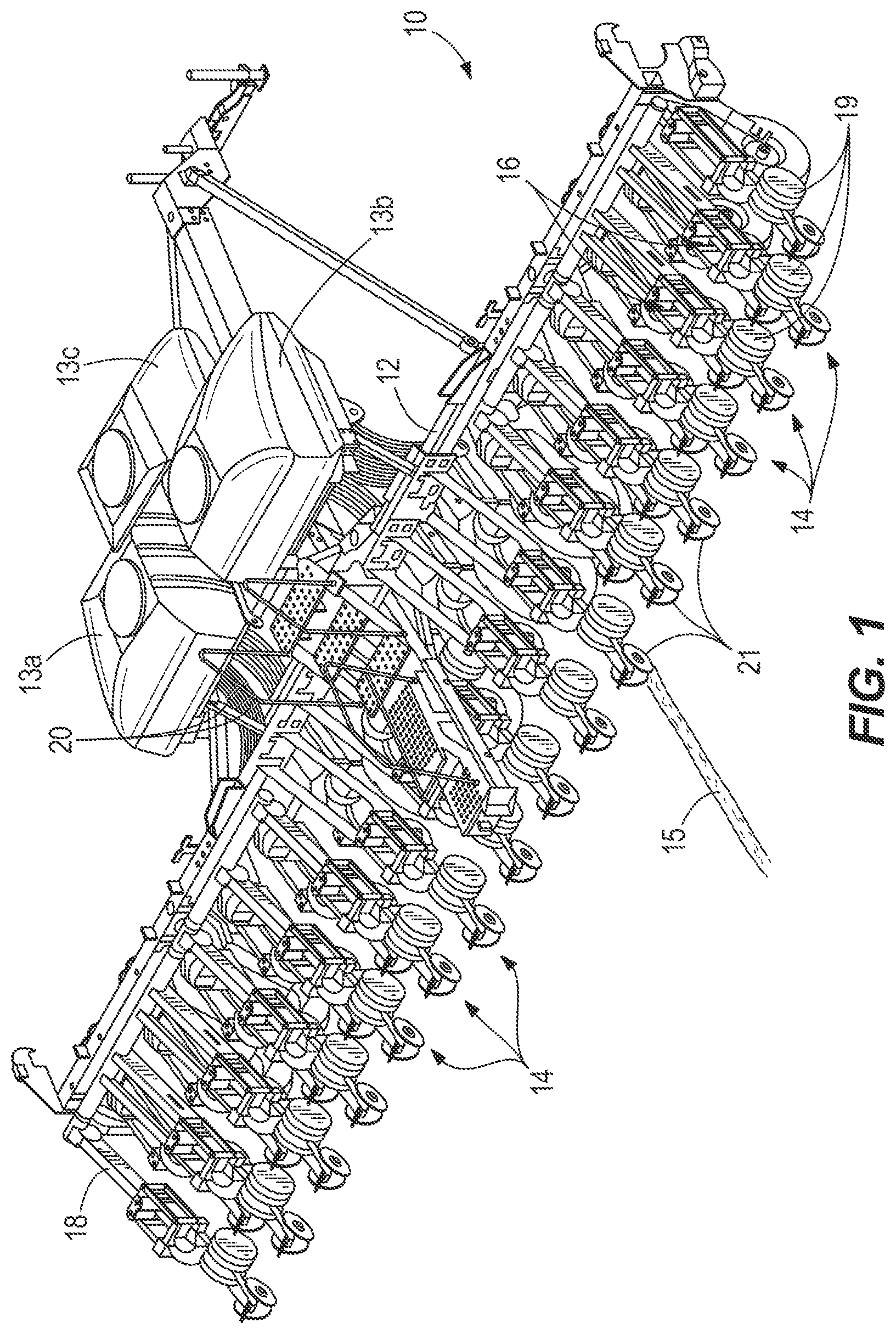 Patent US11770997 Figure 1 – Row unit for a seeding machine with pneumatic seed loading