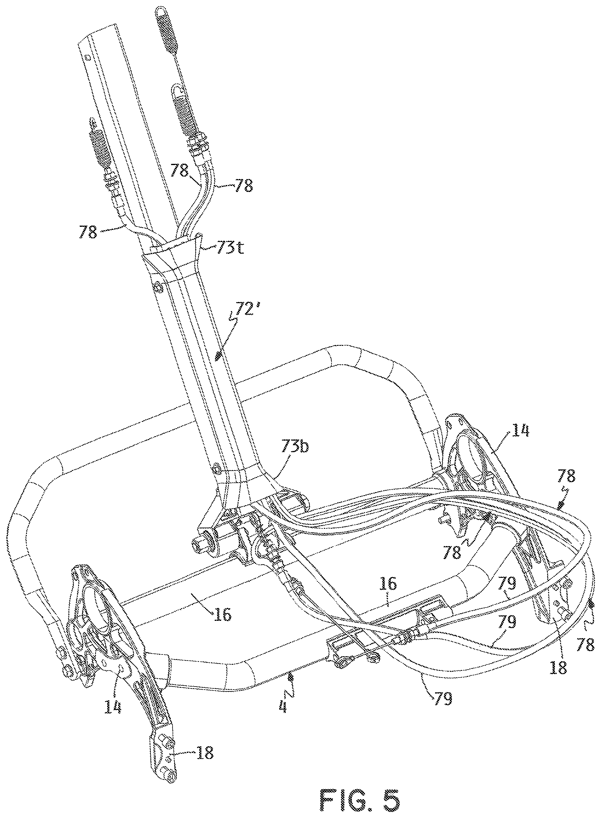 Patent US11771000 Figure 5 – Walk reel mower with common mount