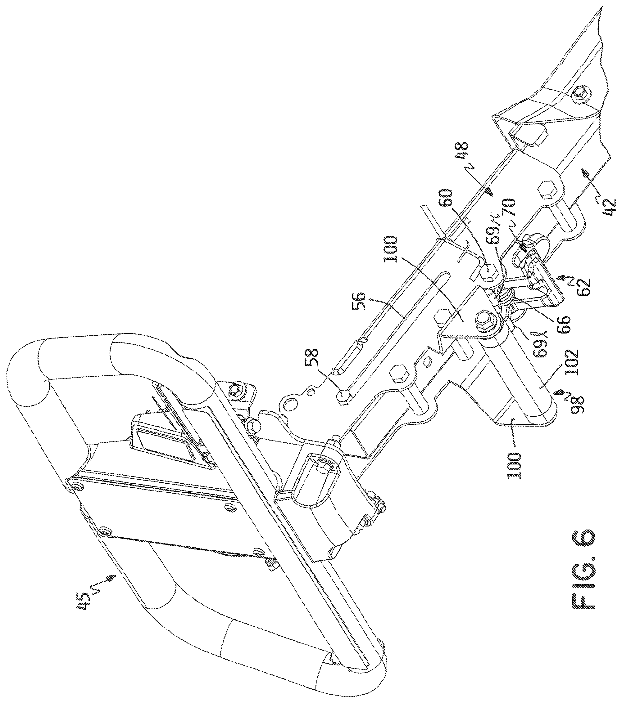 Patent US11771000 Figure 6 – Walk reel mower with common mount