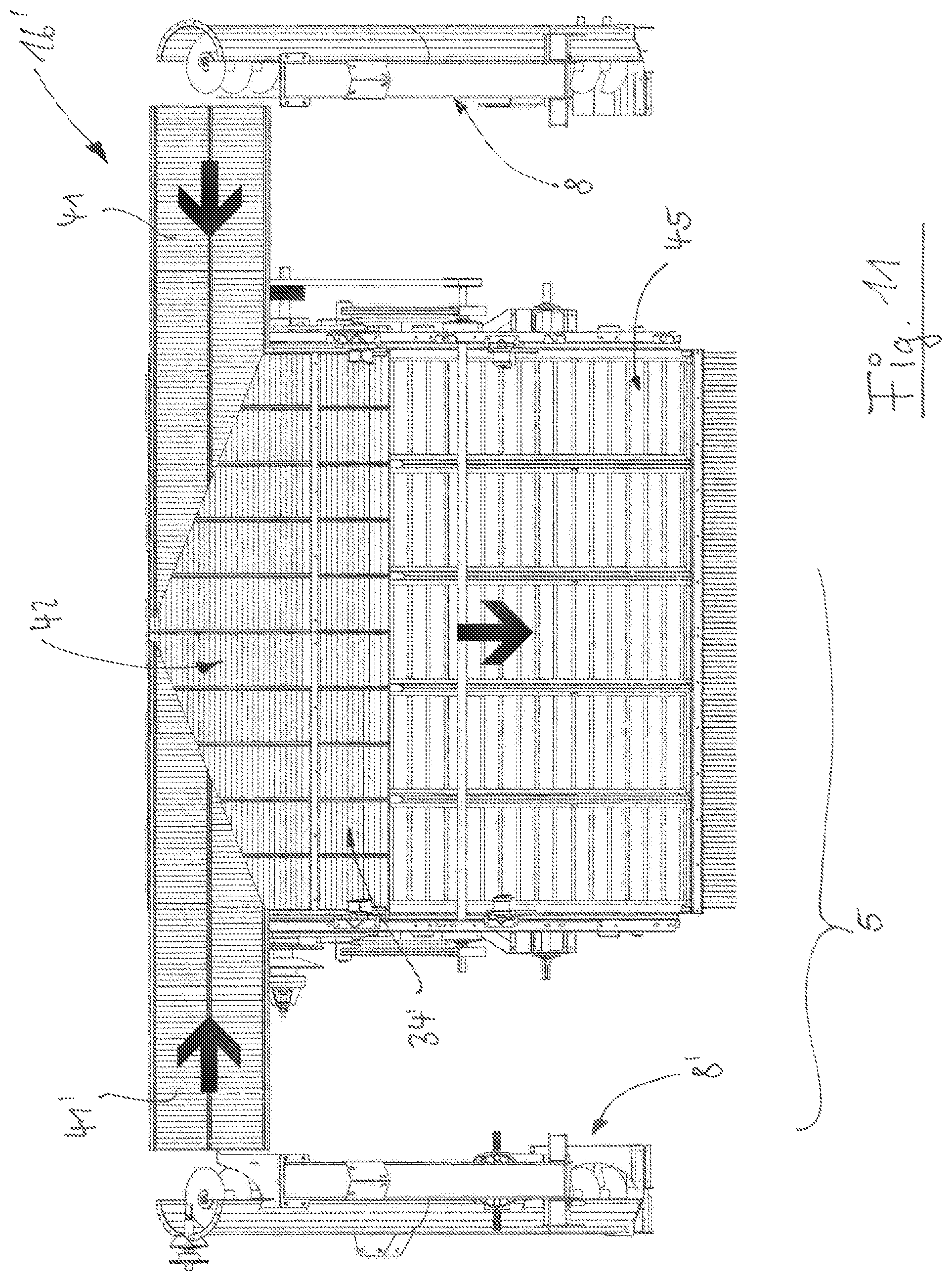 Patent US11771001 Figure 11 – Method for harvesting grain crops, and apparatus, provided therefor, for a harvester