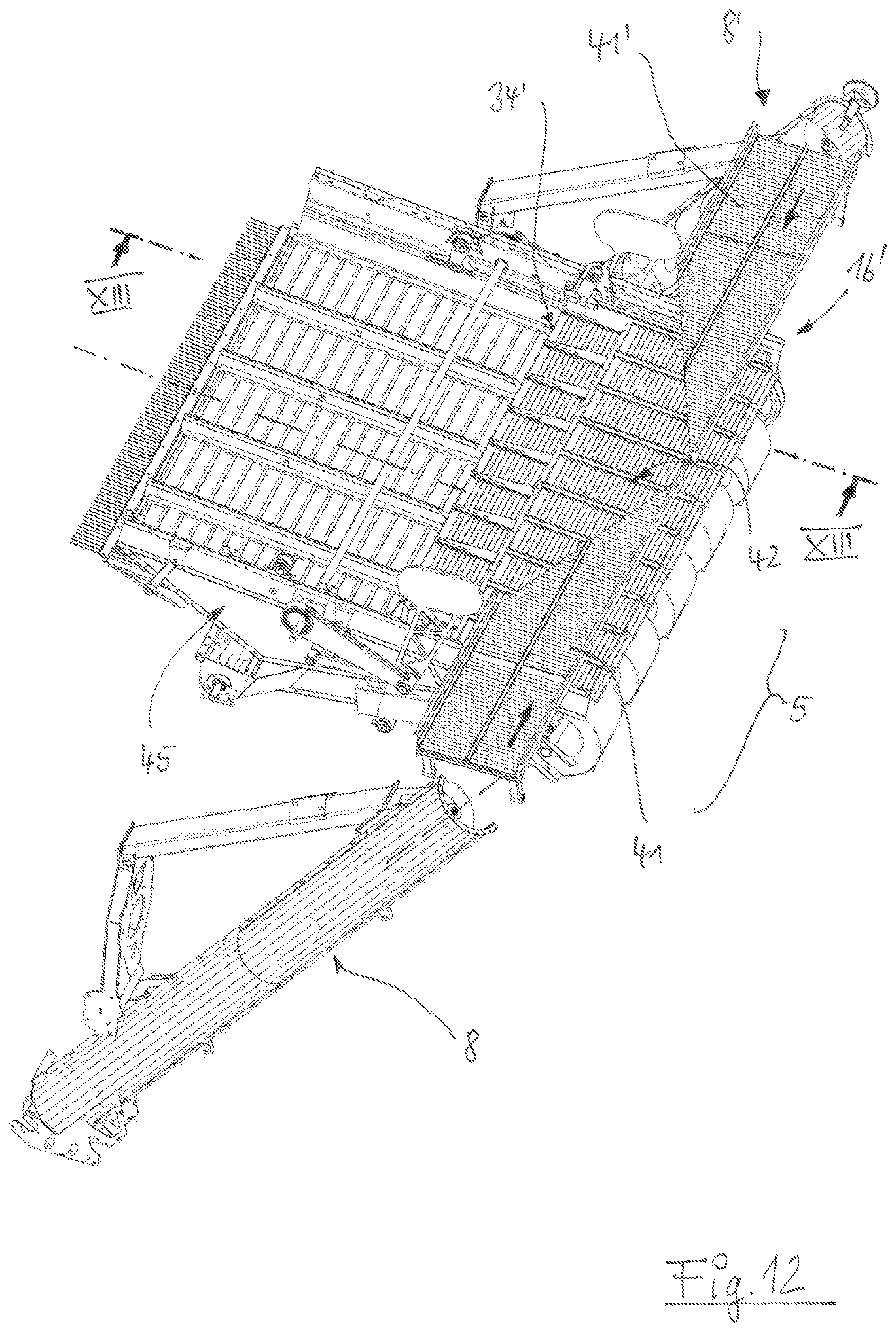 Patent US11771001 Figure 12 – Method for harvesting grain crops, and apparatus, provided therefor, for a harvester