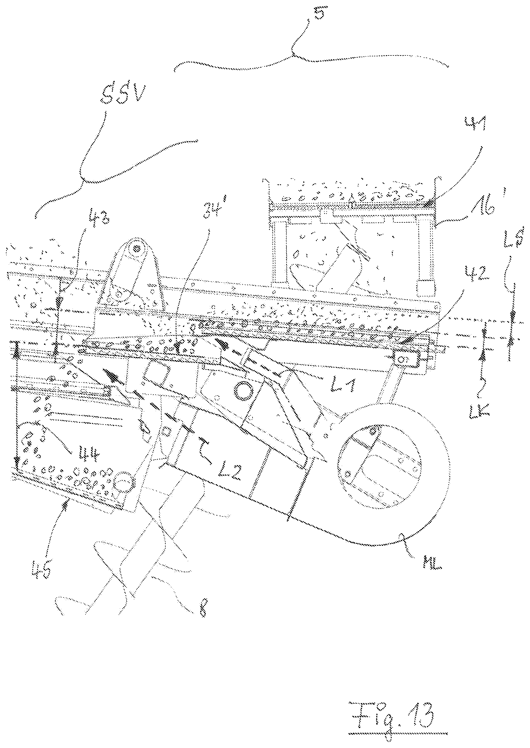 Patent US11771001 Figure 13 – Method for harvesting grain crops, and apparatus, provided therefor, for a harvester