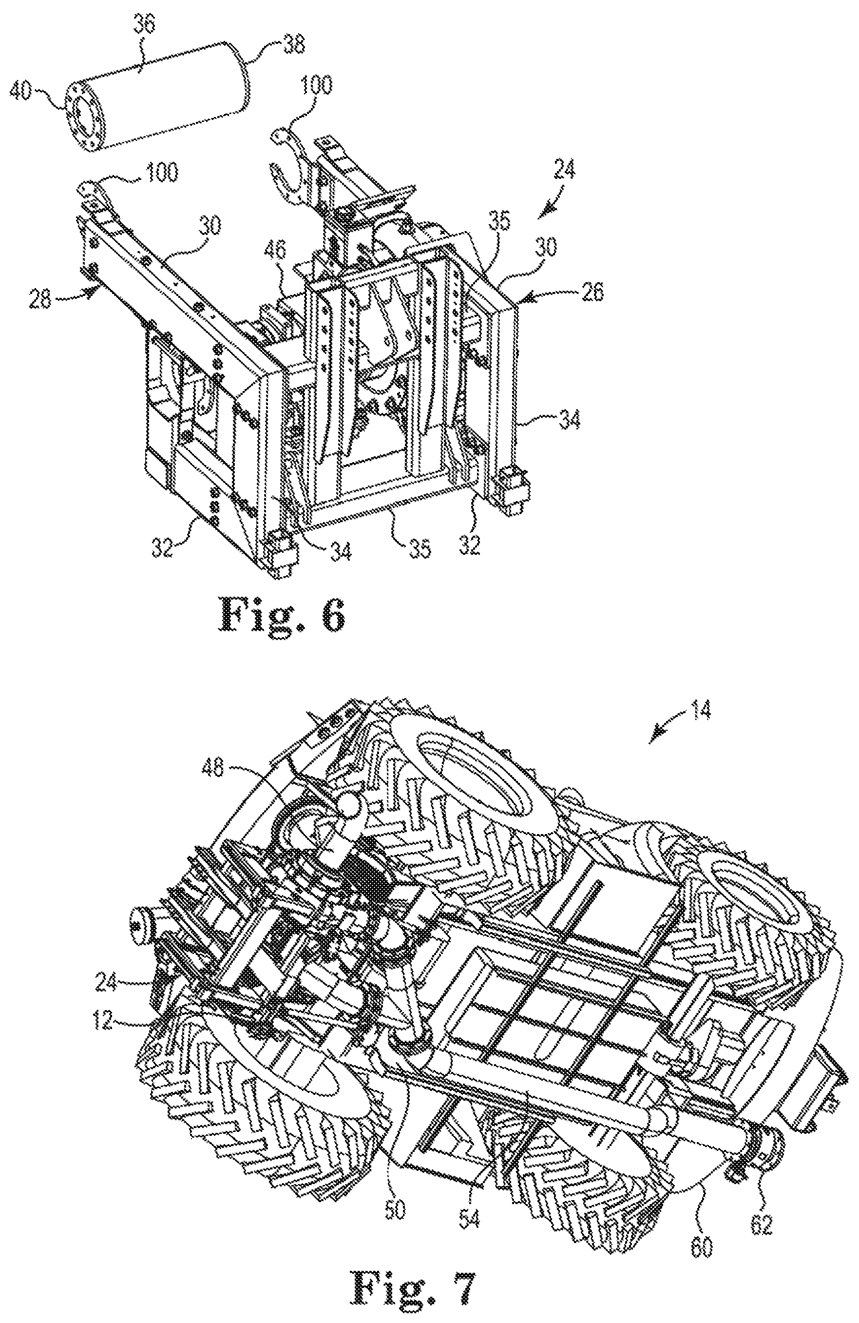 Patent US11771003 Figure 3 – Transfer assembly for attachment to a front portion of an agricultural vehicle and a method of use