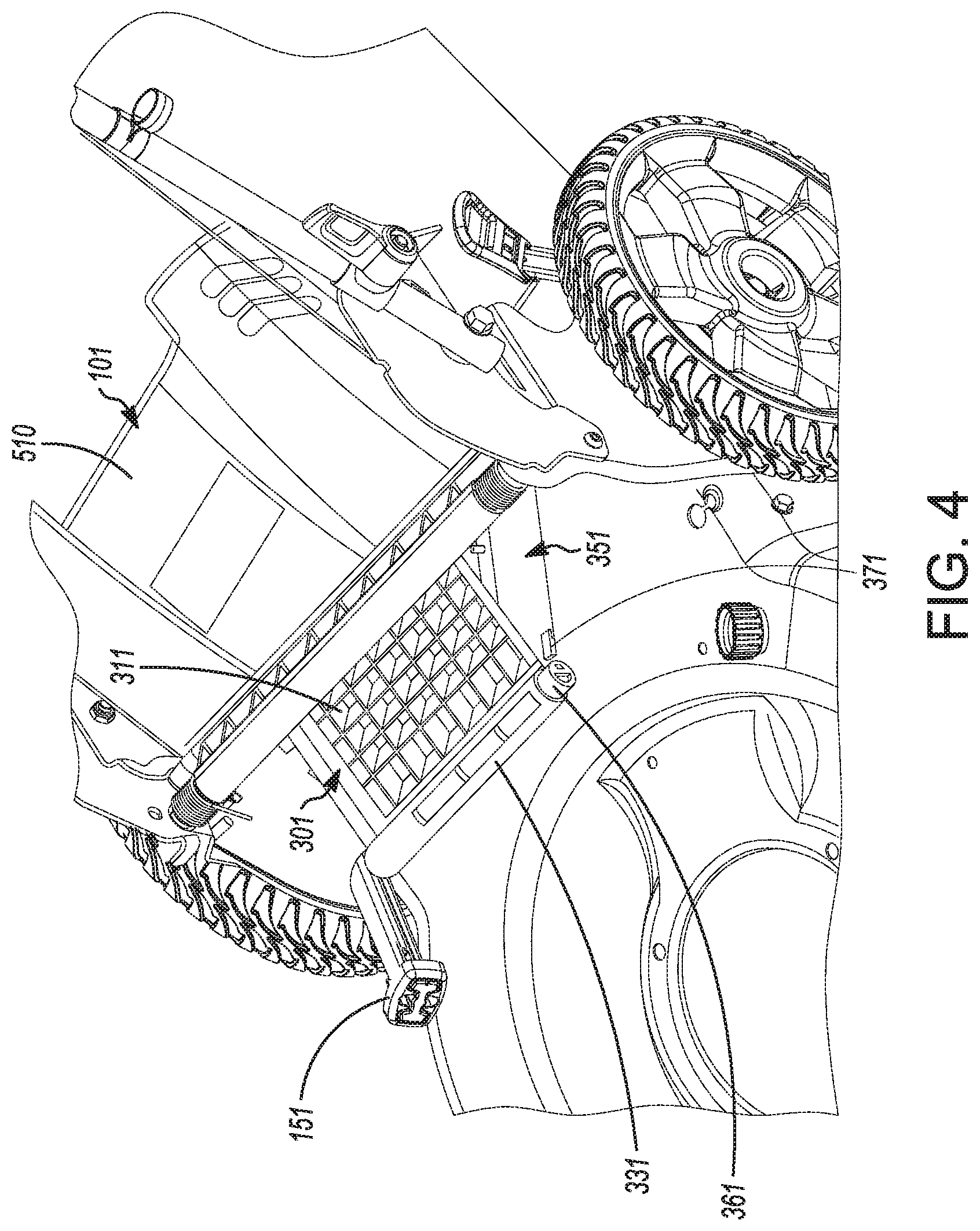 Patent US11771004 Figure 4 – Mulch door with sensor
