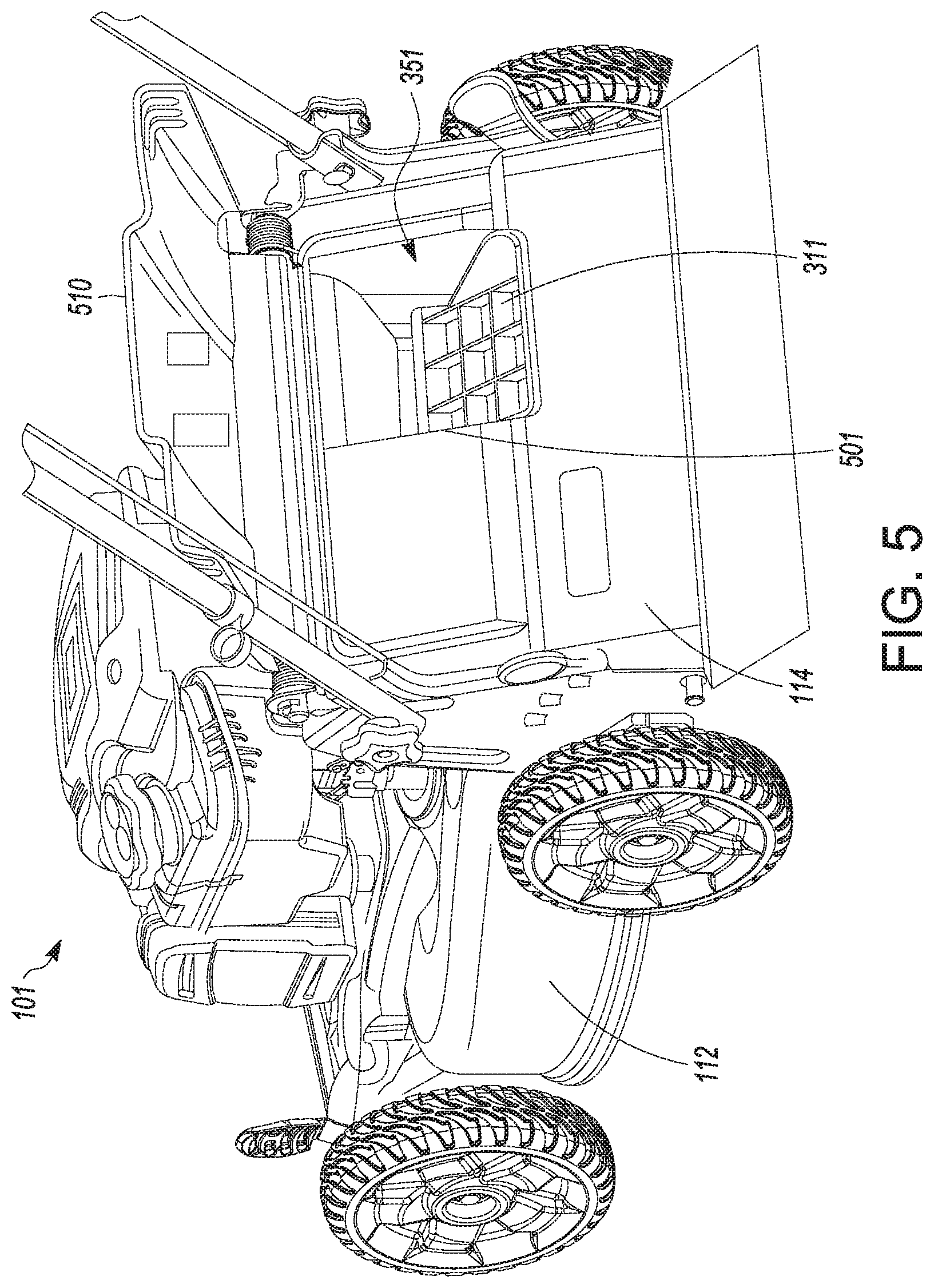 Patent US11771004 Figure 5 – Mulch door with sensor