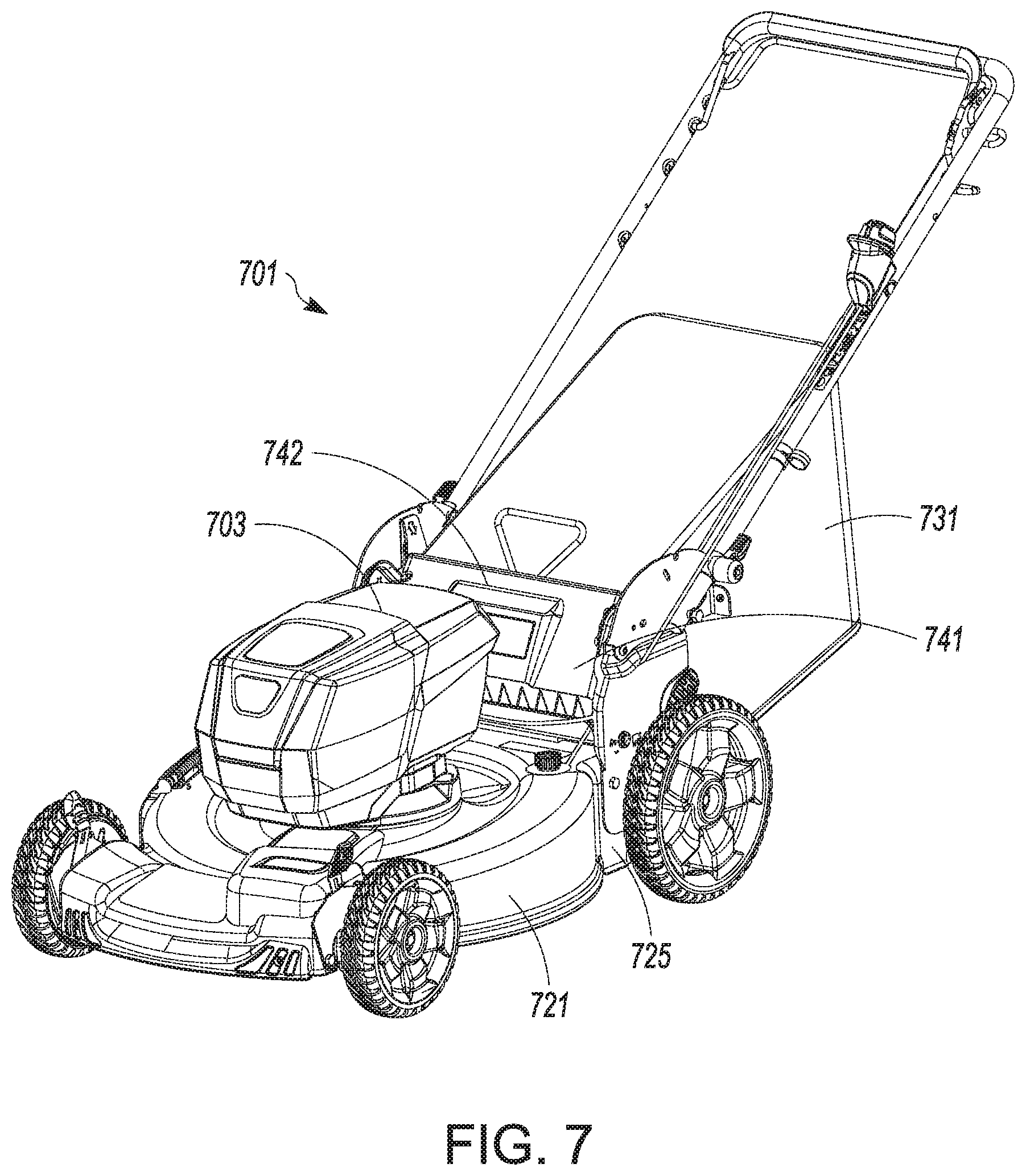 Patent US11771004 Figure 7 – Mulch door with sensor