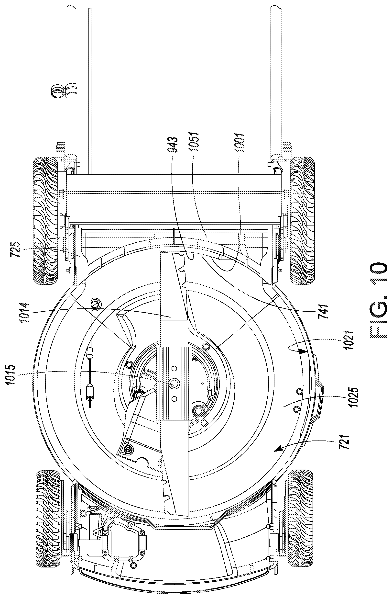 Patent US11771004 Figure 10 – Mulch door with sensor