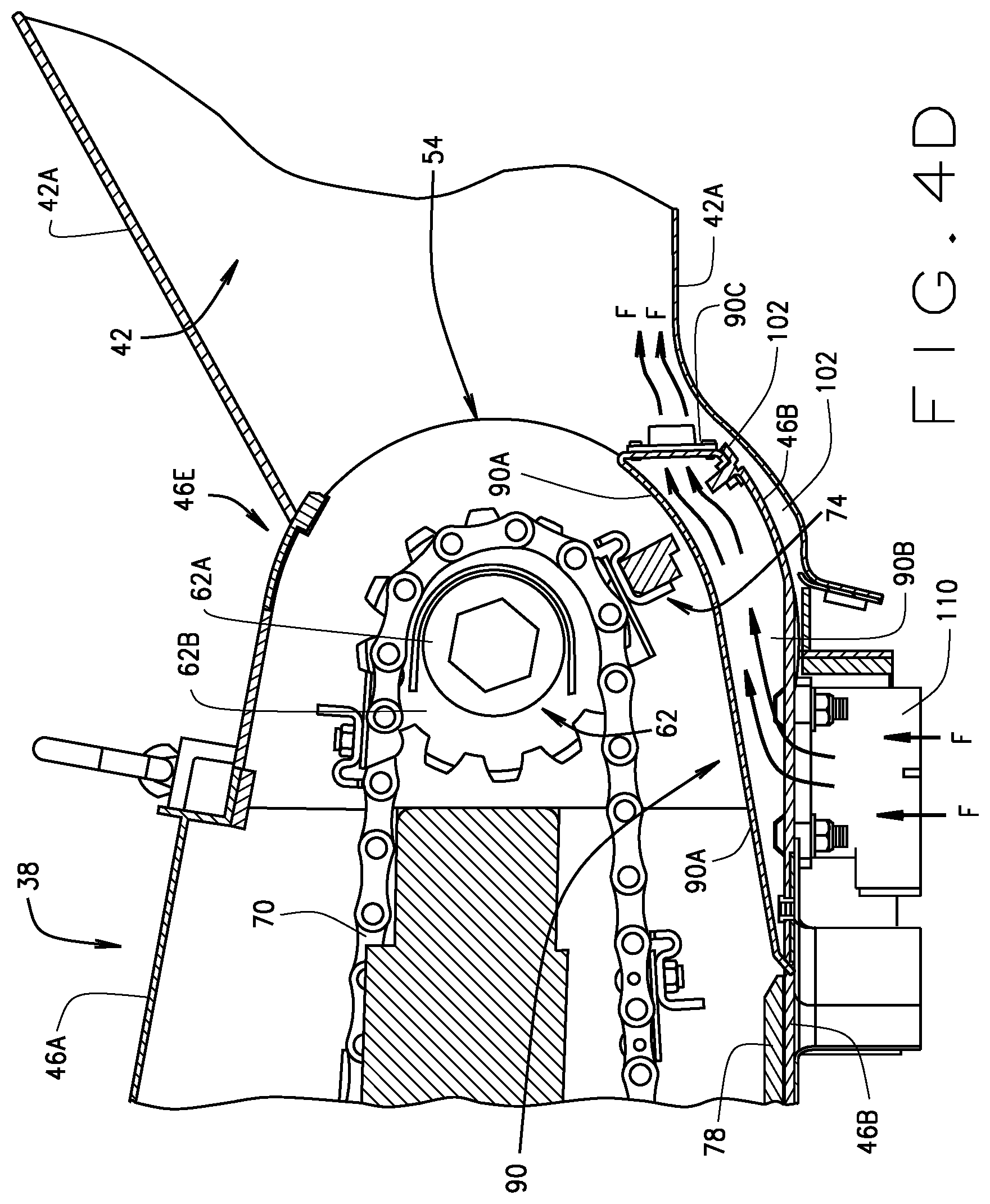 Patent US11771006 Figure 10 – Plant product harvesting machine feederhouse