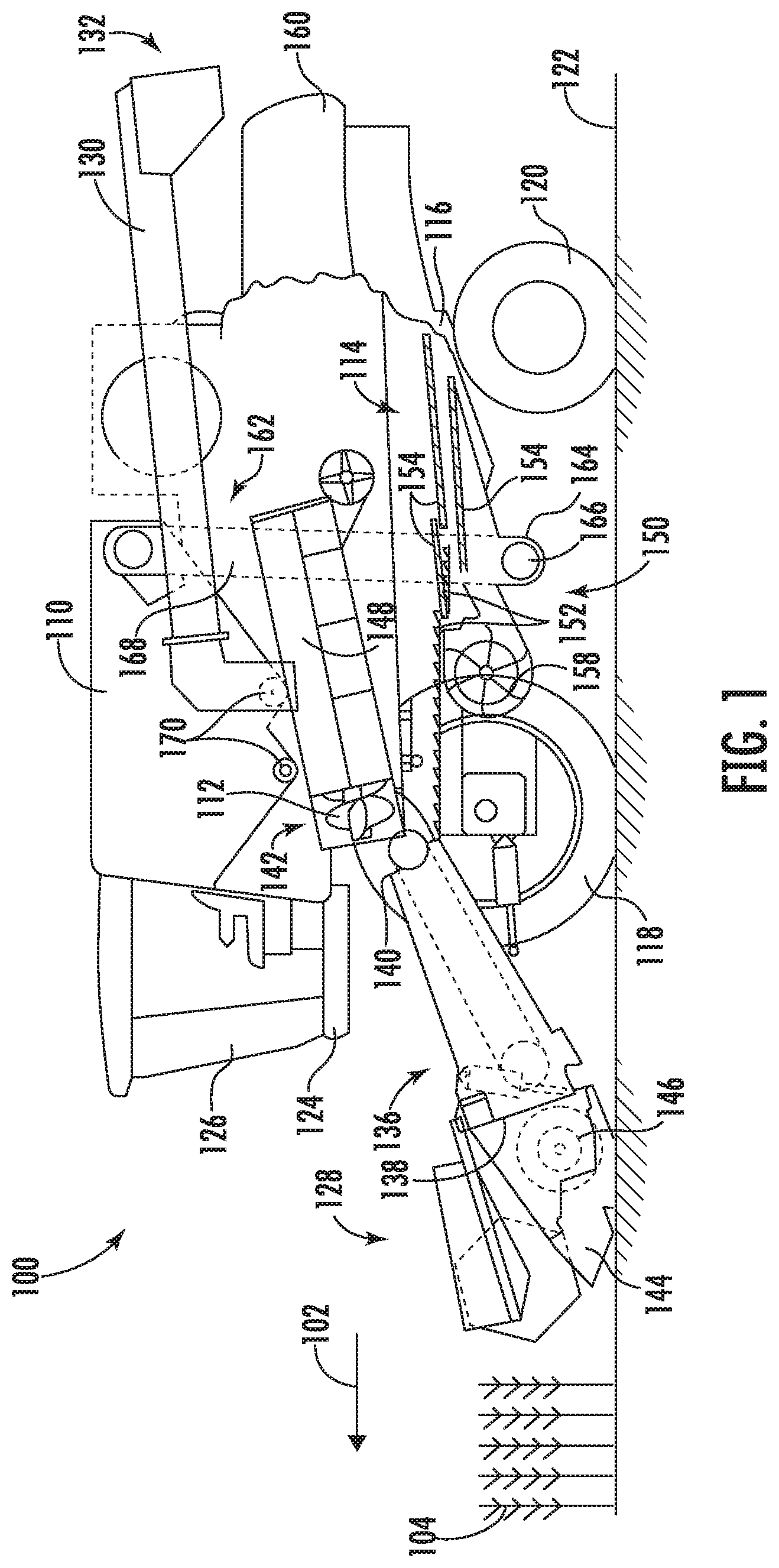Patent US11771007 Figure 1 – Sieve assembly for a crop processing system of an agricultural harvester