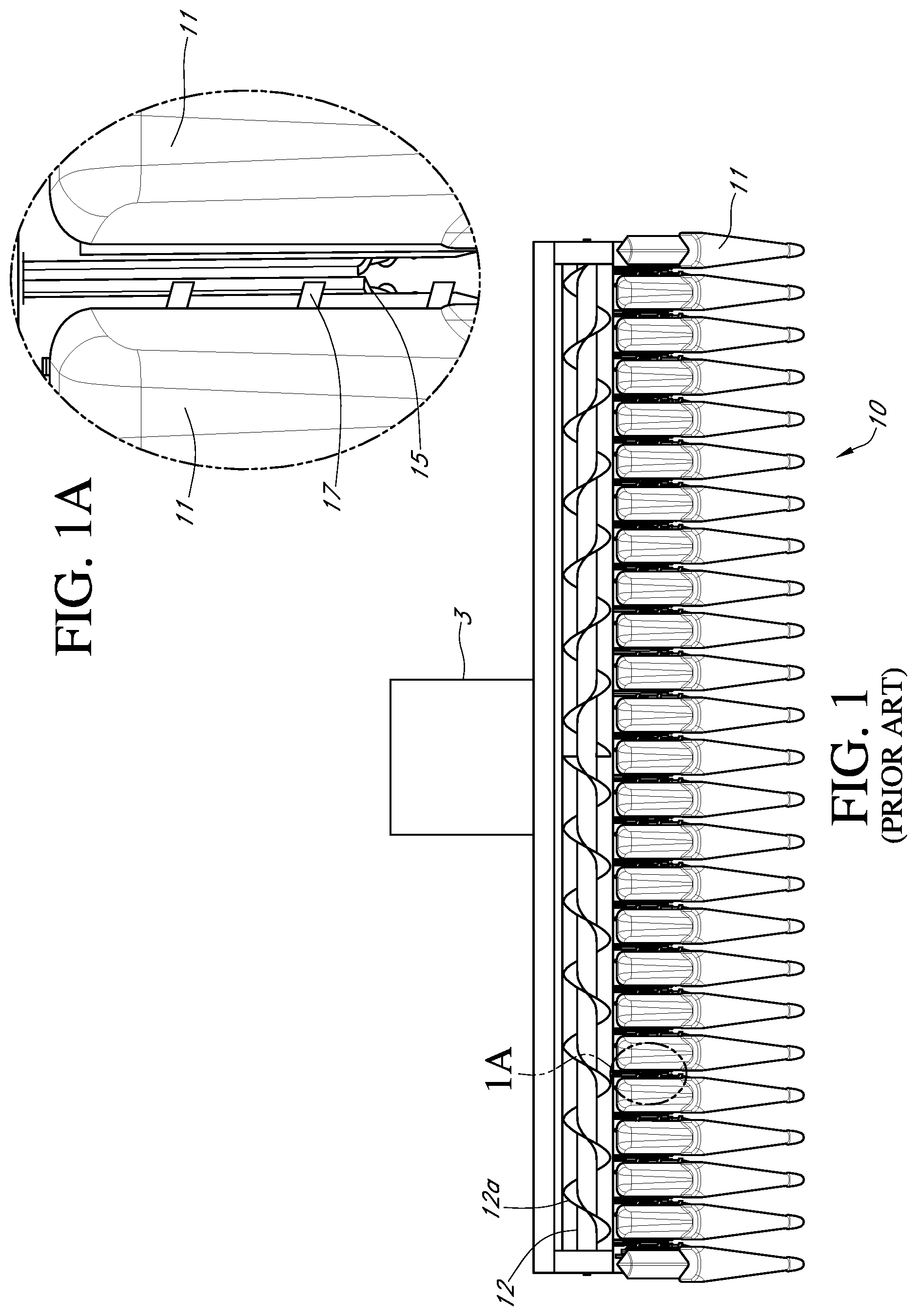 Patent US11771008 Figure 1 – Combine crop trash removal system