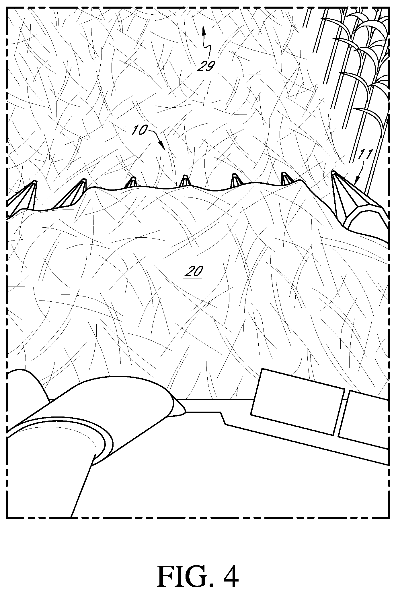 Patent US11771008 Figure 3 – Combine crop trash removal system