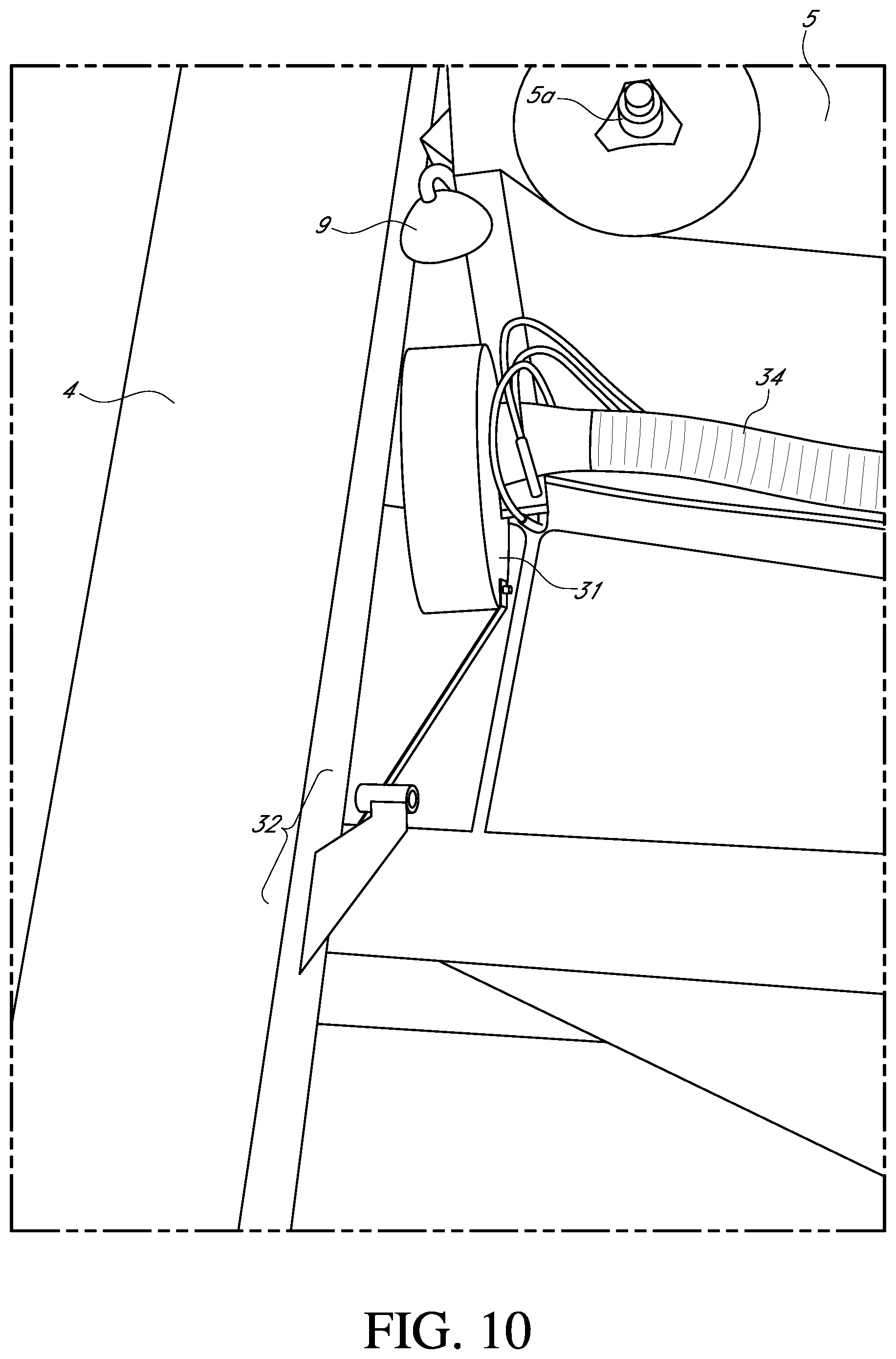 Patent US11771008 Figure 9 – Combine crop trash removal system