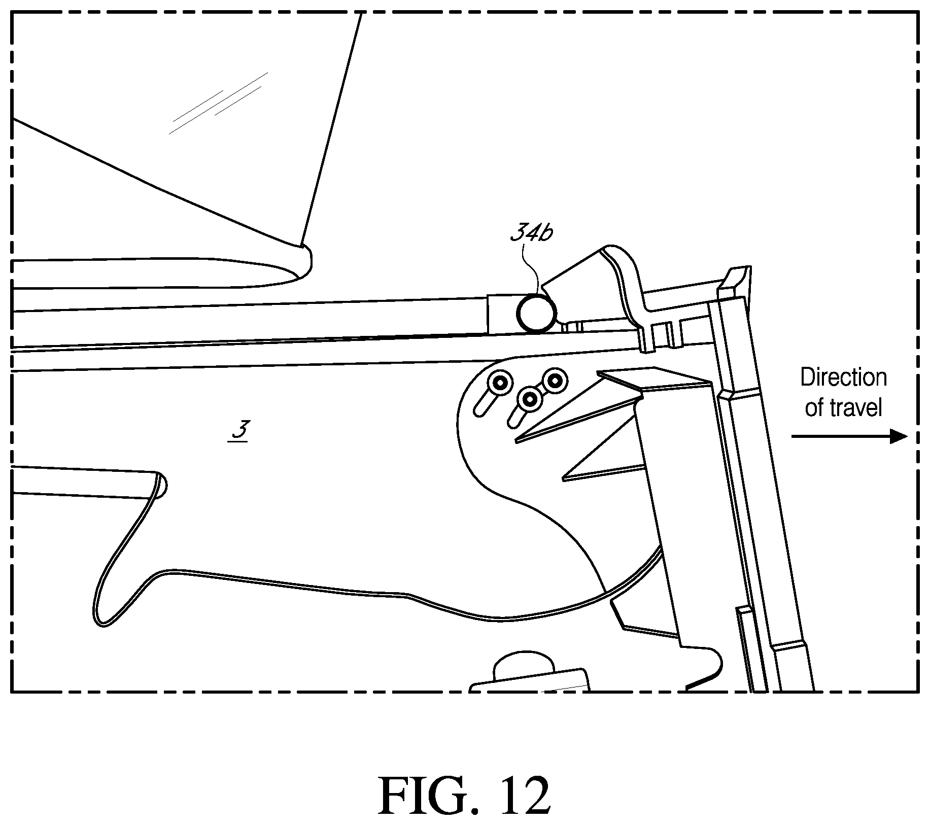 Patent US11771008 Figure 12 – Combine crop trash removal system