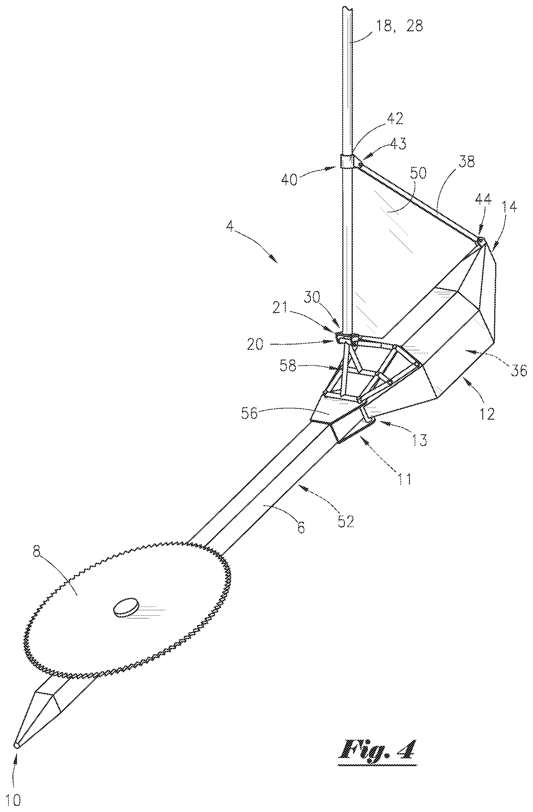 Patent US11771013 Figure 4 – Aerial saw