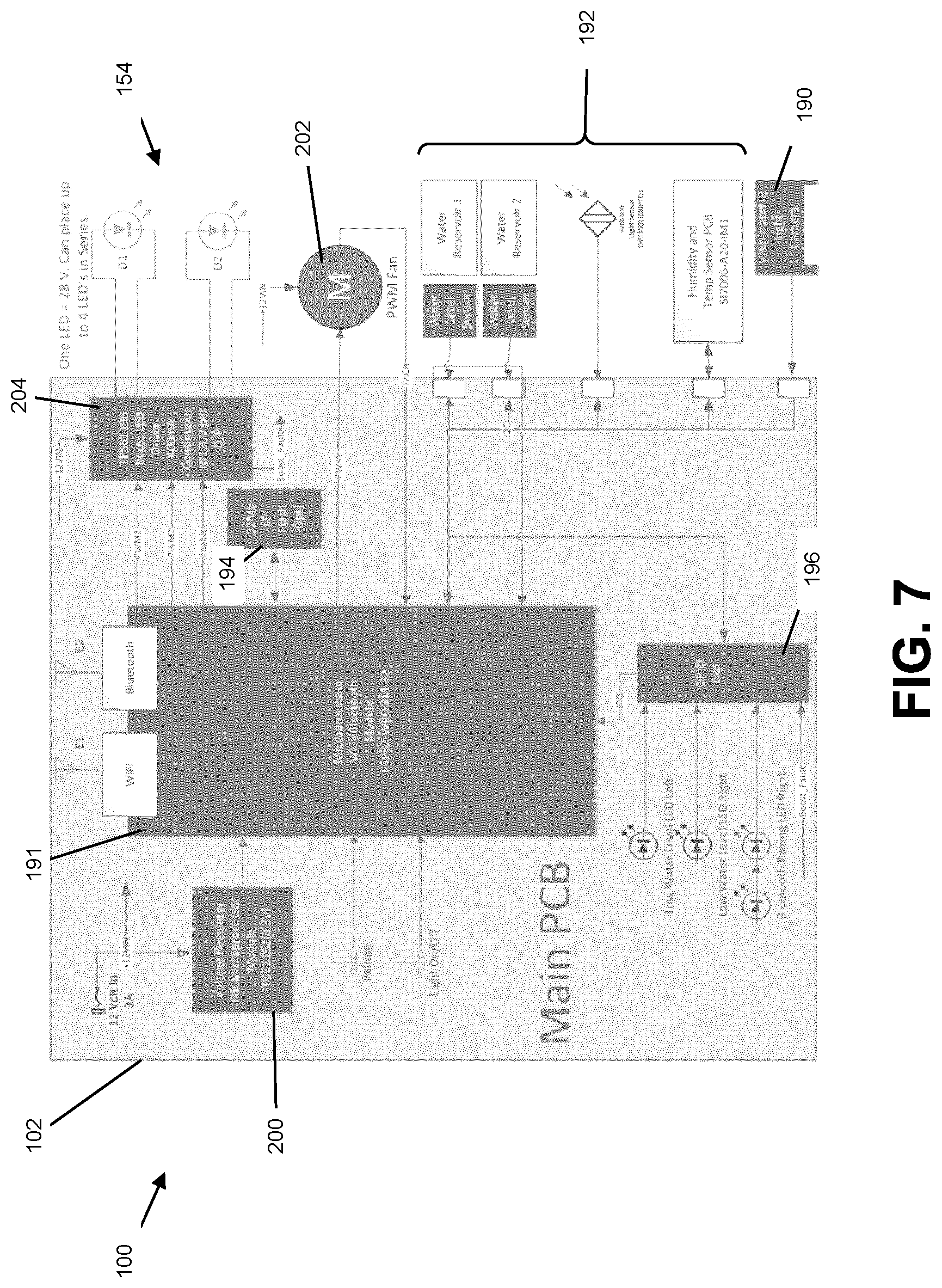 Patent US11771016 Figure 7 – System and method for growing plants and monitoring growth of plants