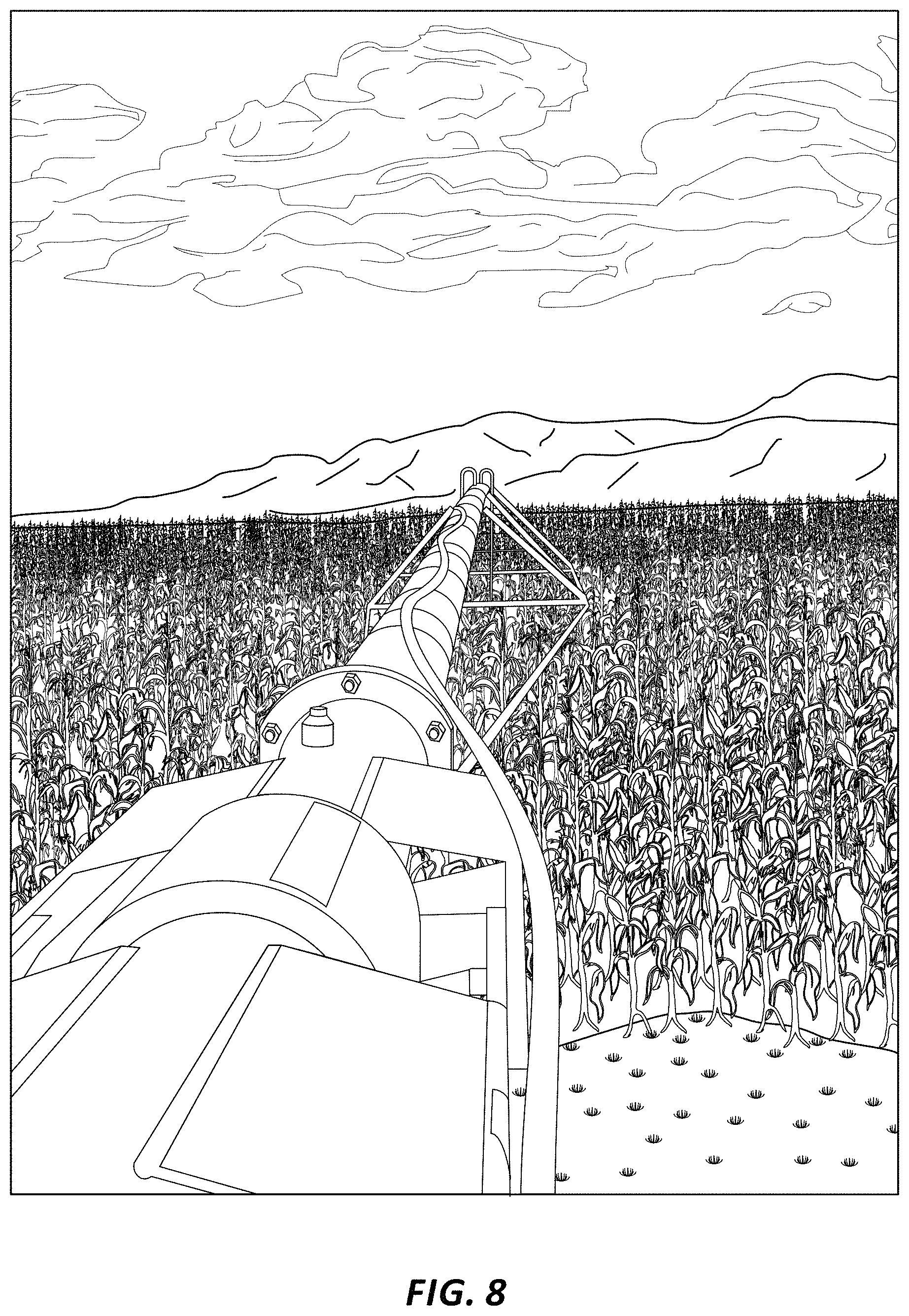 Patent US11771023 Figure 8 – Systems and methods for controlling center pivot irrigation systems