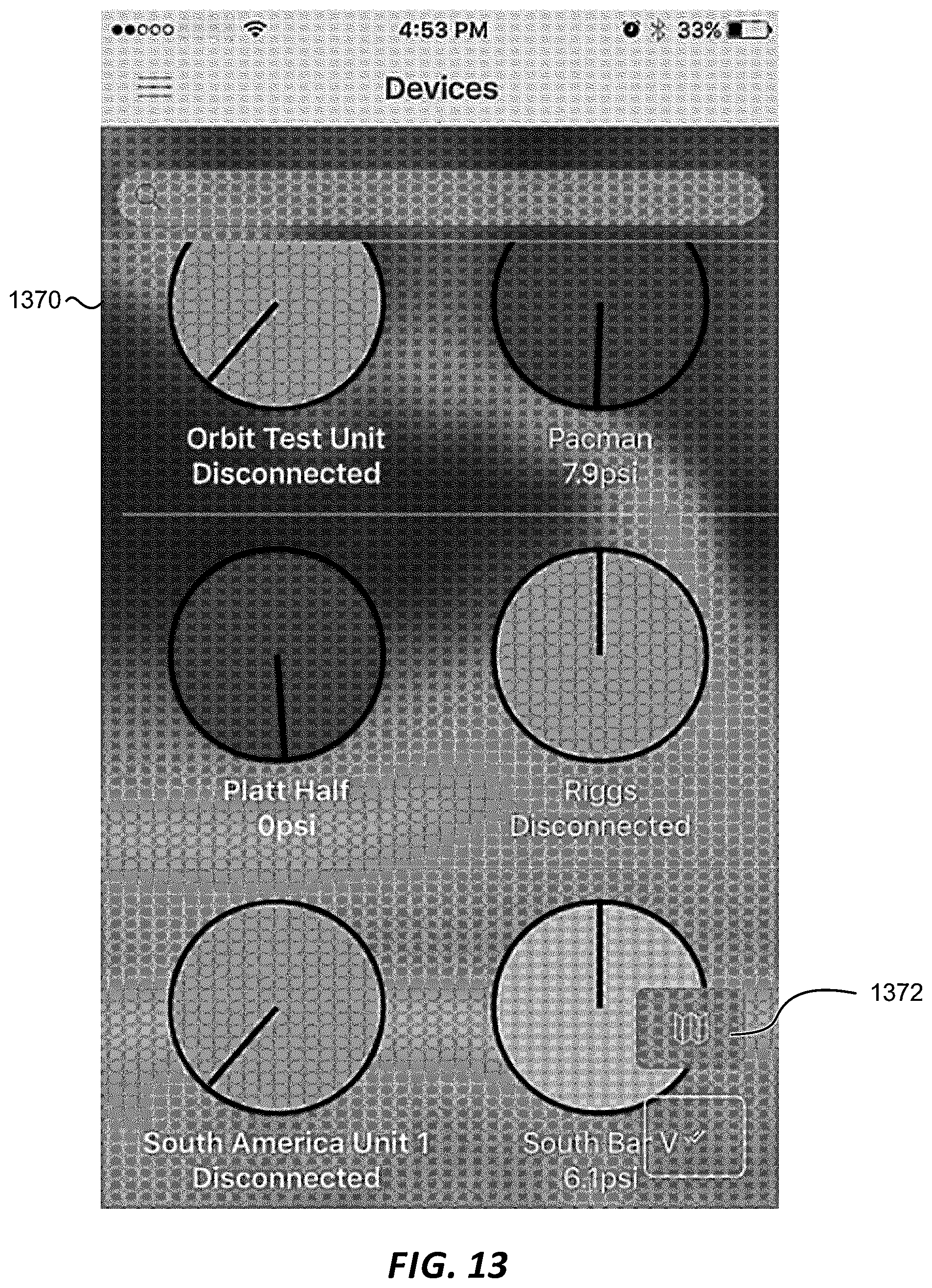 Patent US11771023 Figure 13 – Systems and methods for controlling center pivot irrigation systems