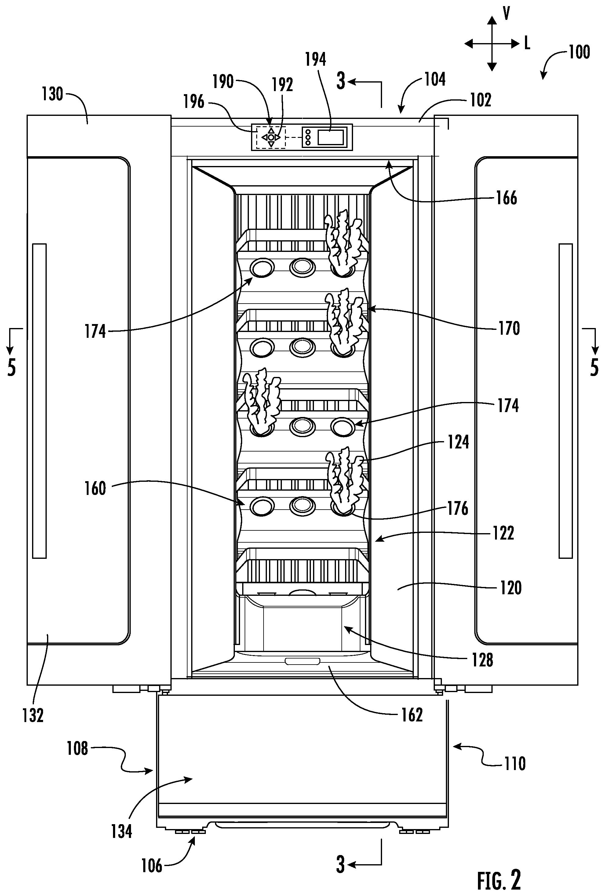 Patent US11771027 Figure 2 – Overflow protection system for a hydration system in an indoor gardening appliance