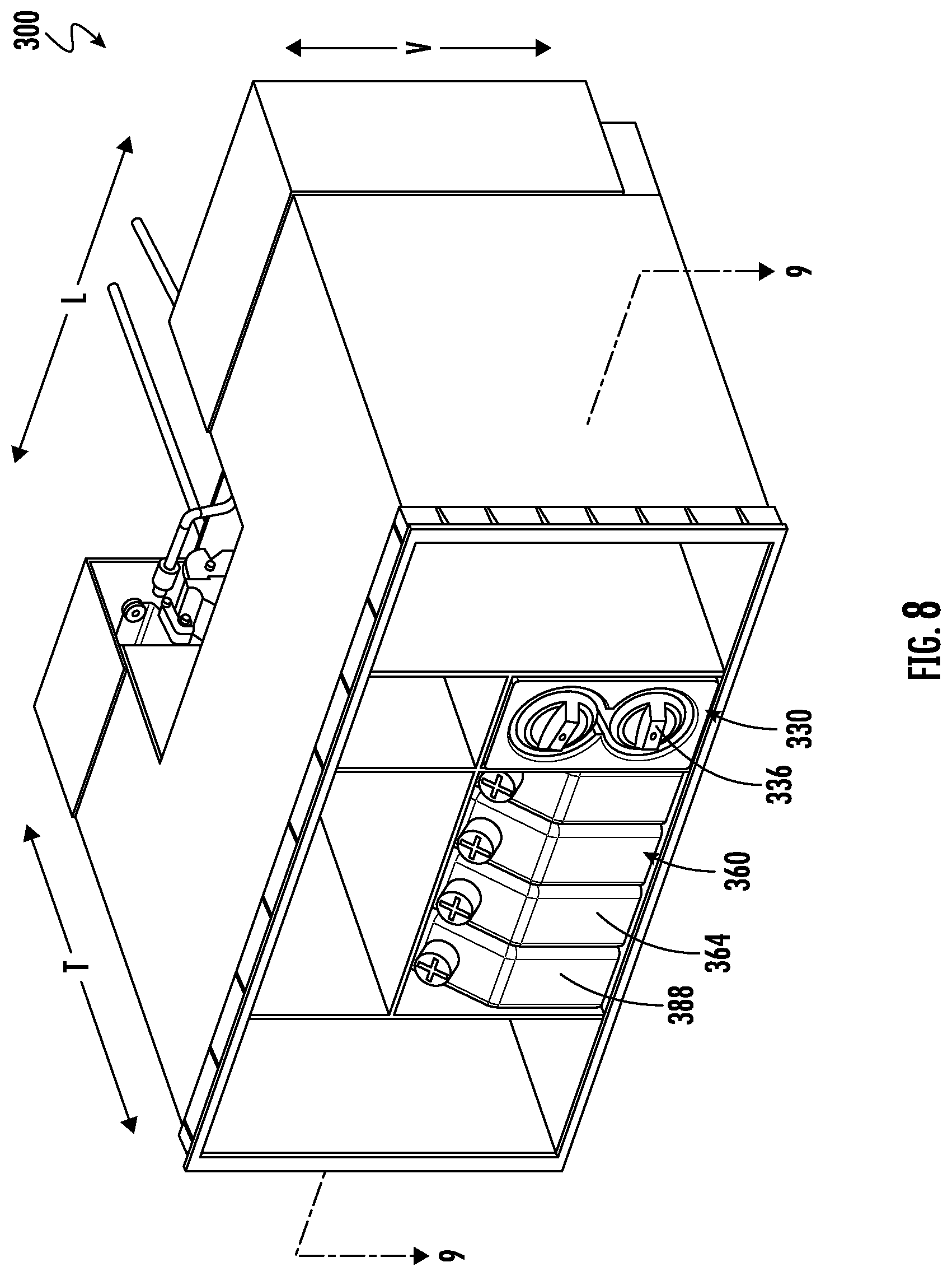 Patent US11771027 Figure 8 – Overflow protection system for a hydration system in an indoor gardening appliance