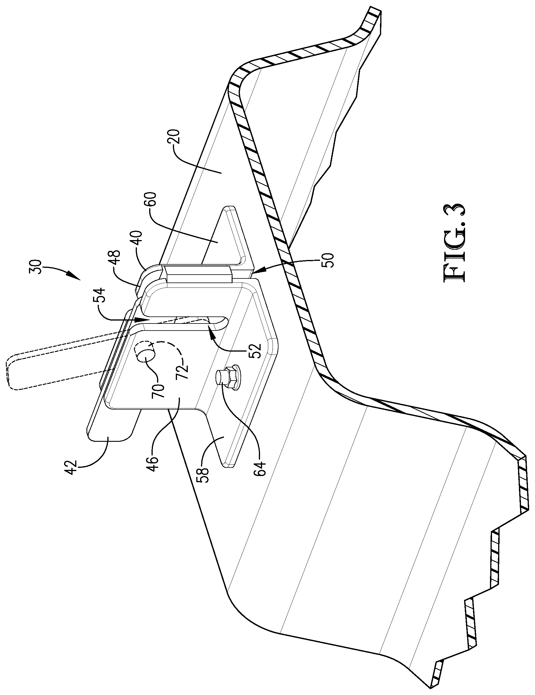 Patent US11771048 Figure 3 – System and method for securing calf hutches