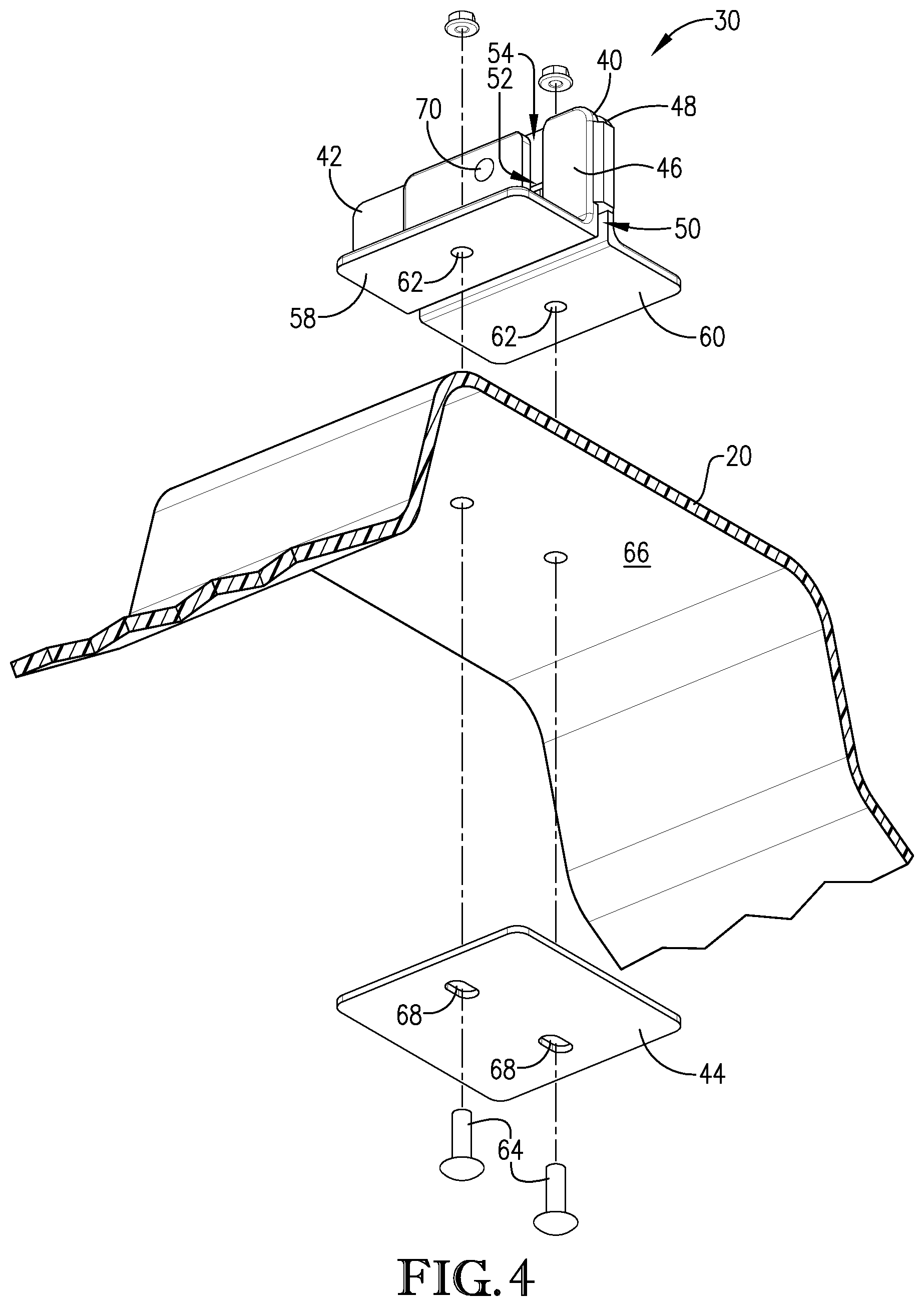 Patent US11771048 Figure 4 – System and method for securing calf hutches