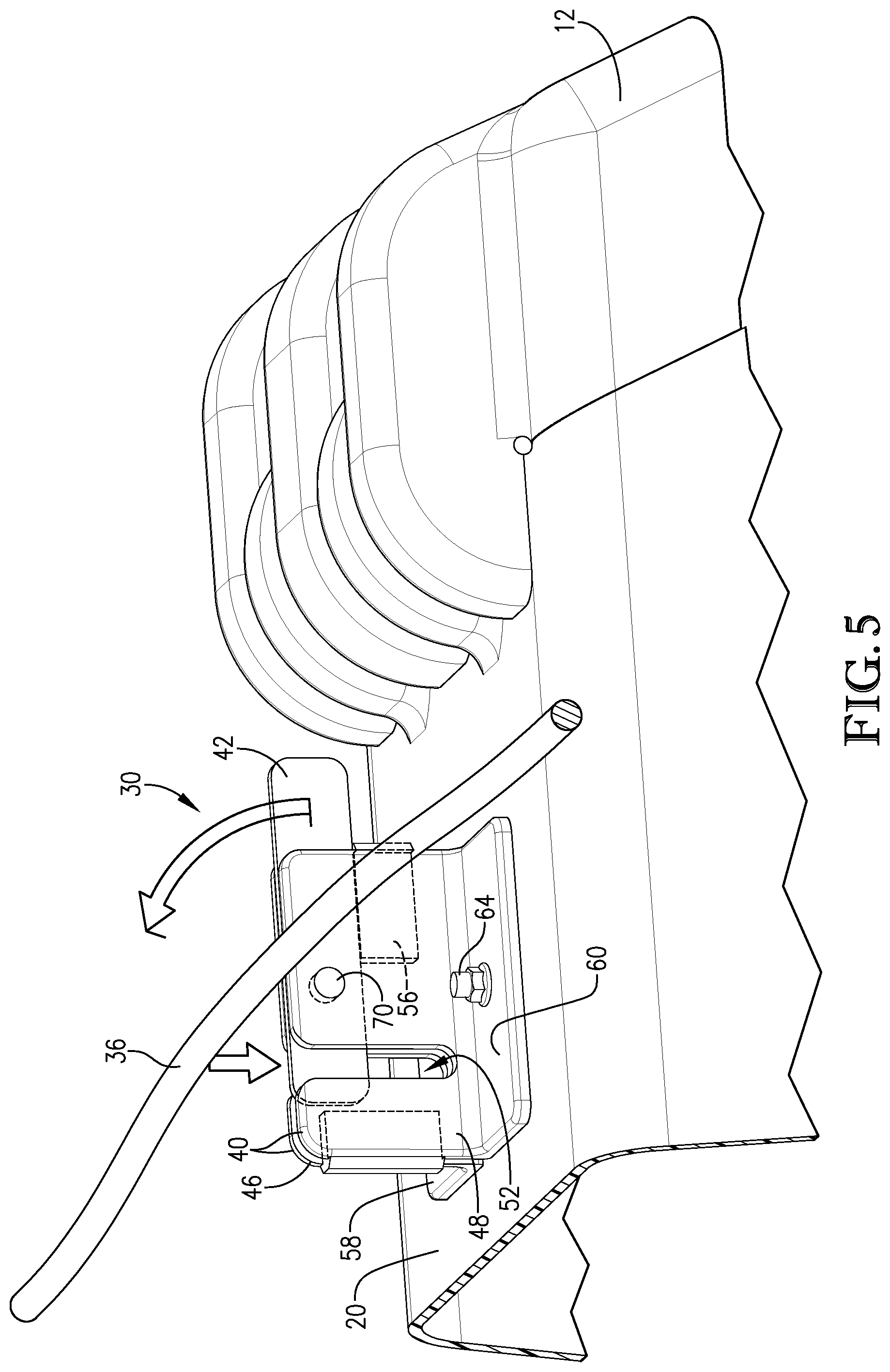 Patent US11771048 Figure 5 – System and method for securing calf hutches