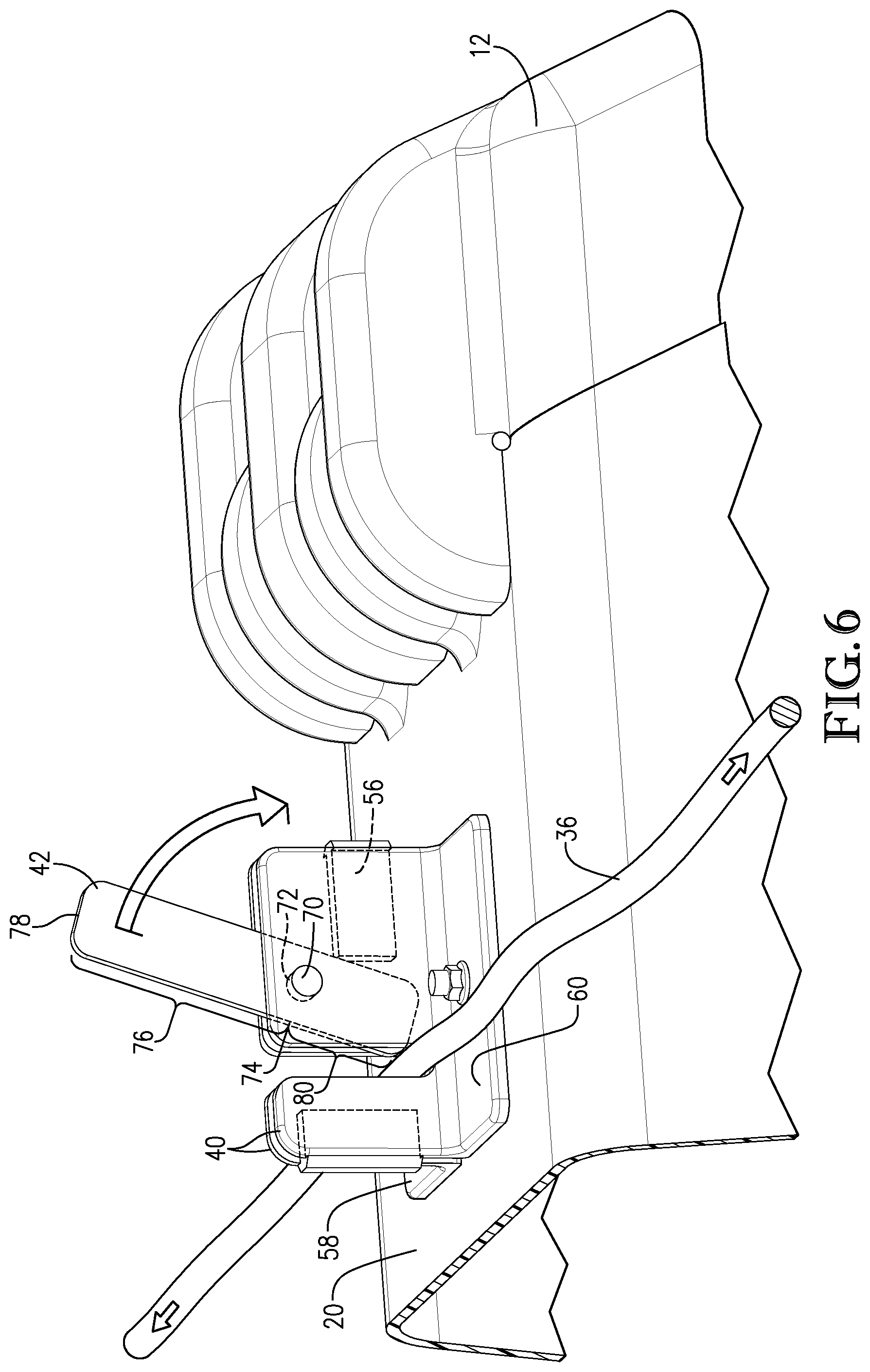 Patent US11771048 Figure 6 – System and method for securing calf hutches