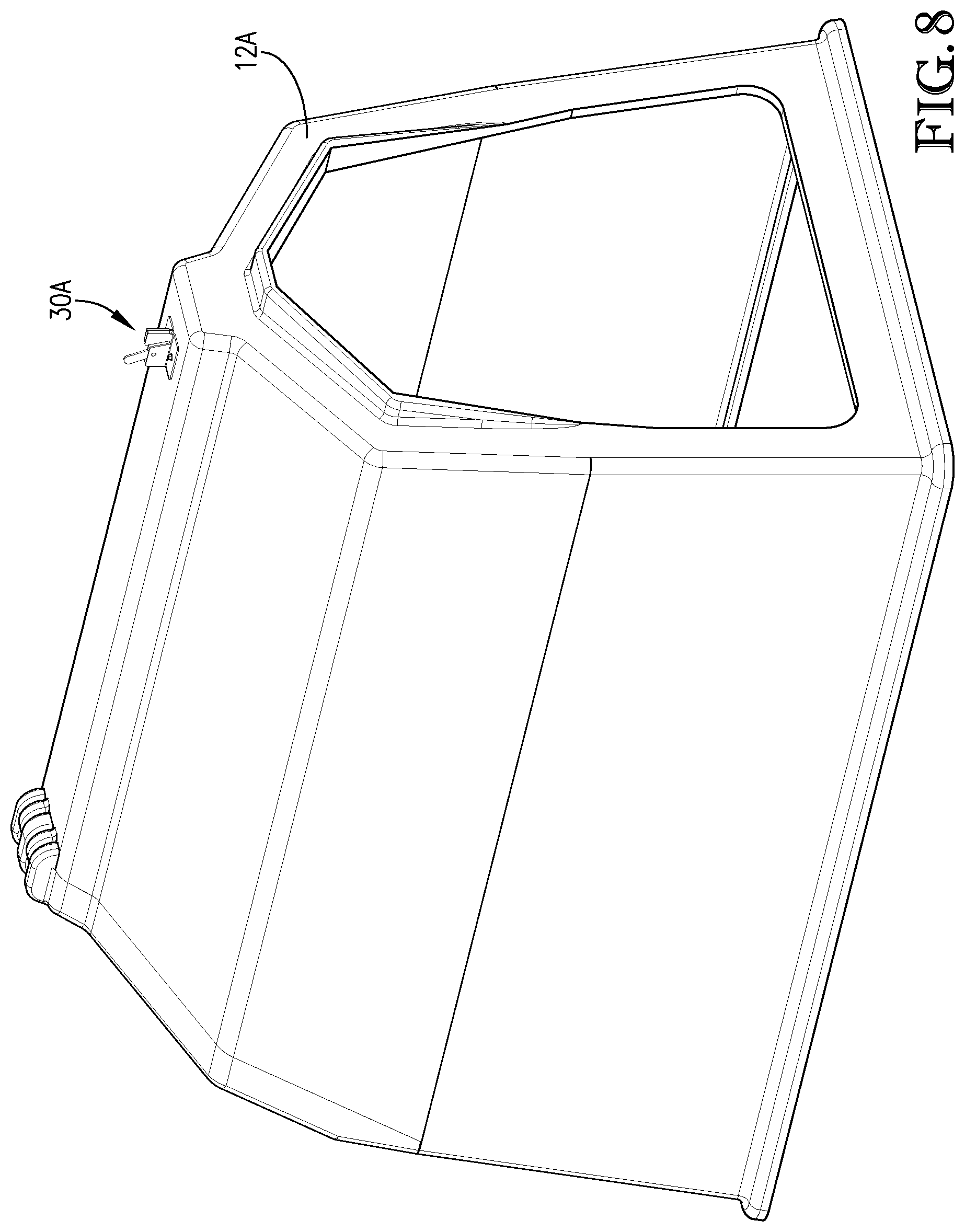 Patent US11771048 Figure 8 – System and method for securing calf hutches
