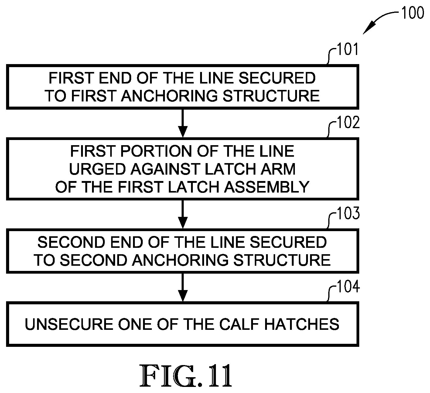 Patent US11771048 Figure 10 – System and method for securing calf hutches