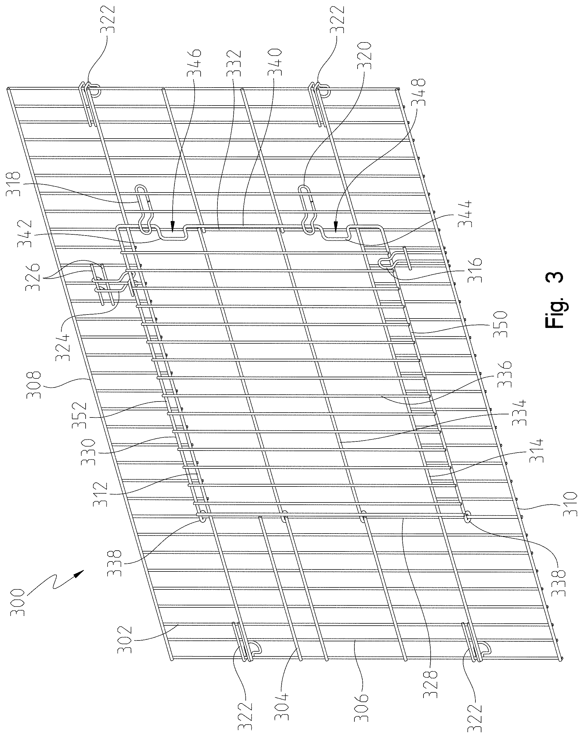 Patent US11771053 Figure 3 – Animal crate assembly