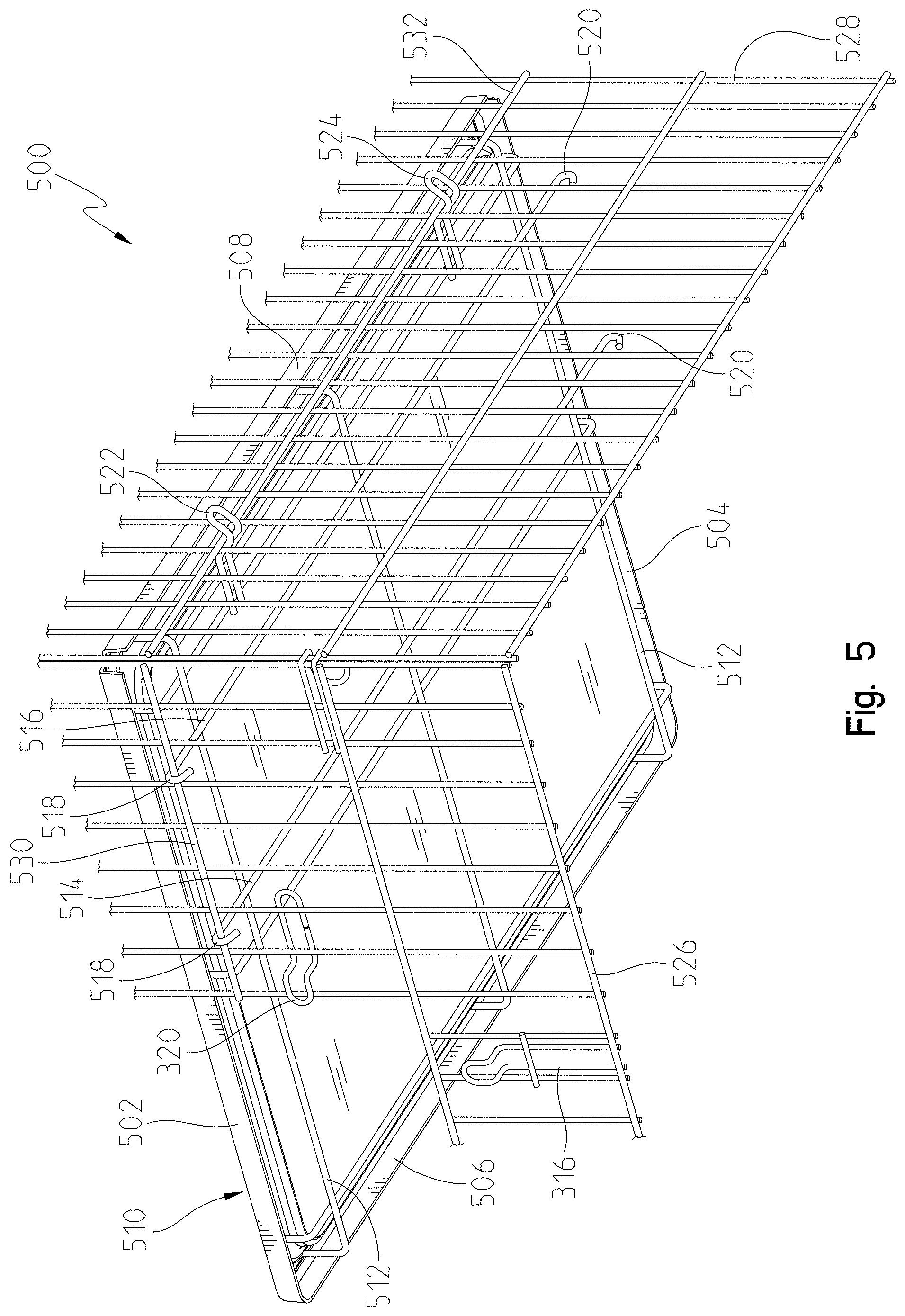 Patent US11771053 Figure 5 – Animal crate assembly
