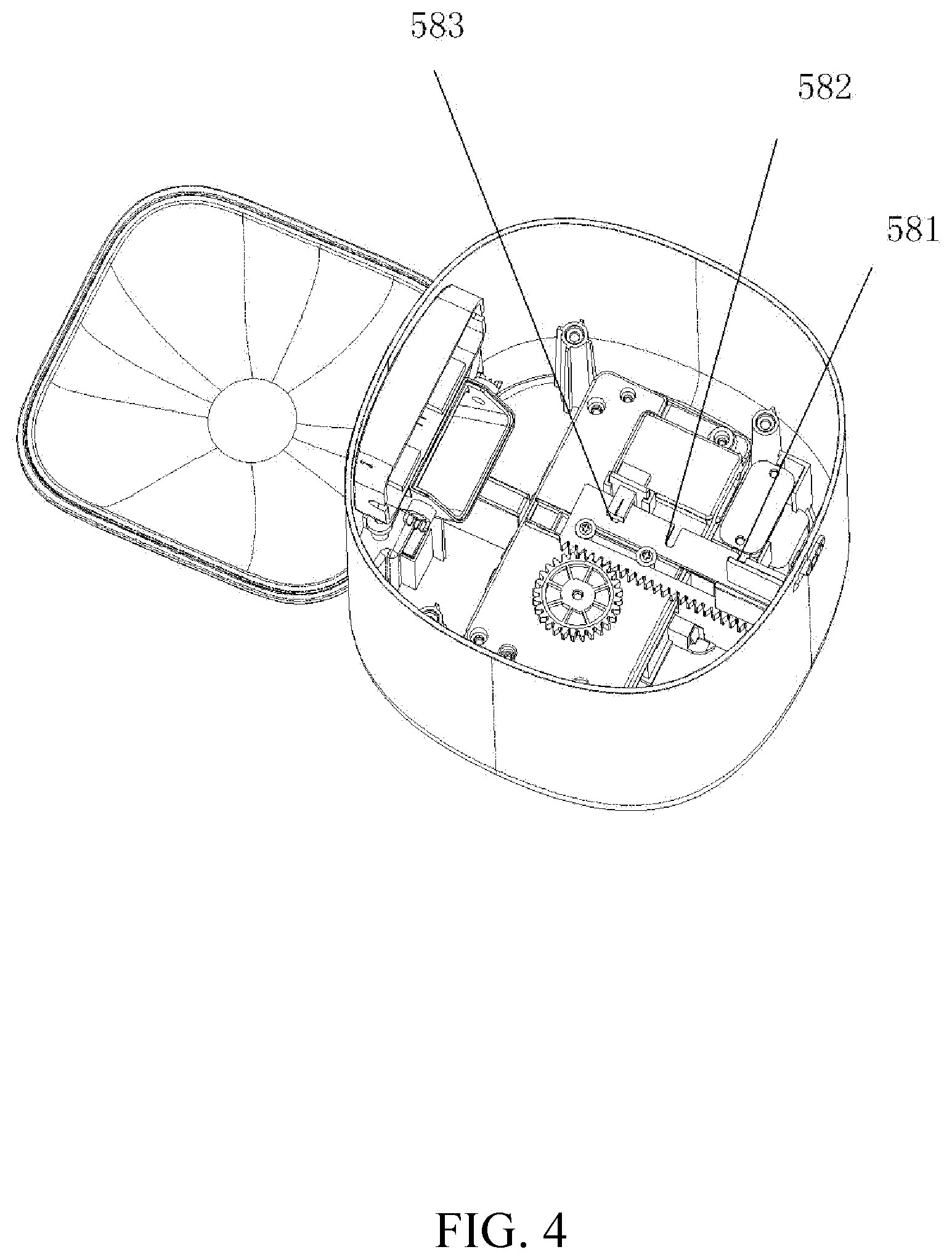Patent US11771055 Figure 4 – Automatic pet feeder with intelligent push-pull and anti-cockroach functions