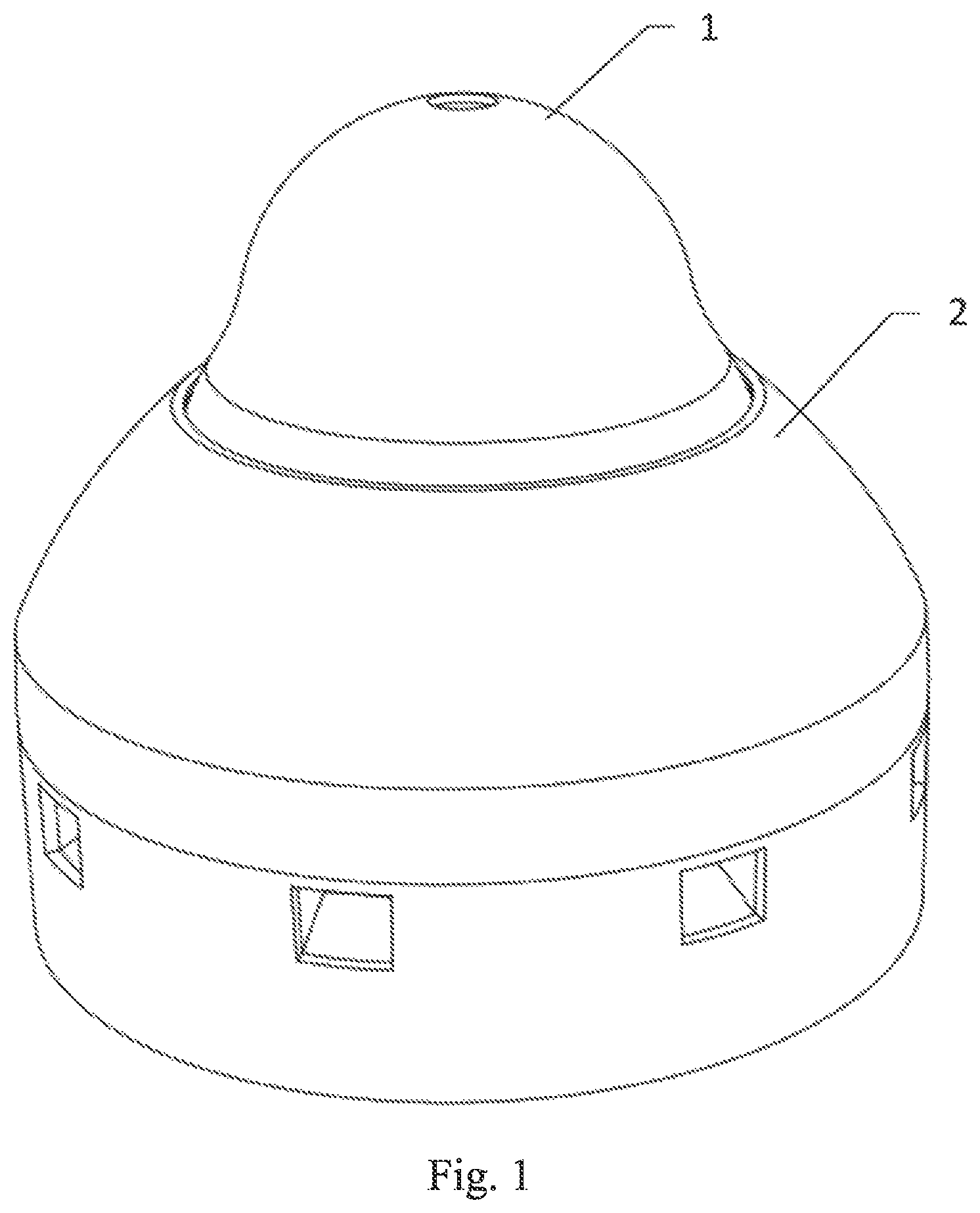 Patent US11771056 Figure 1 – Feeding toy for providing food through shaking by pet