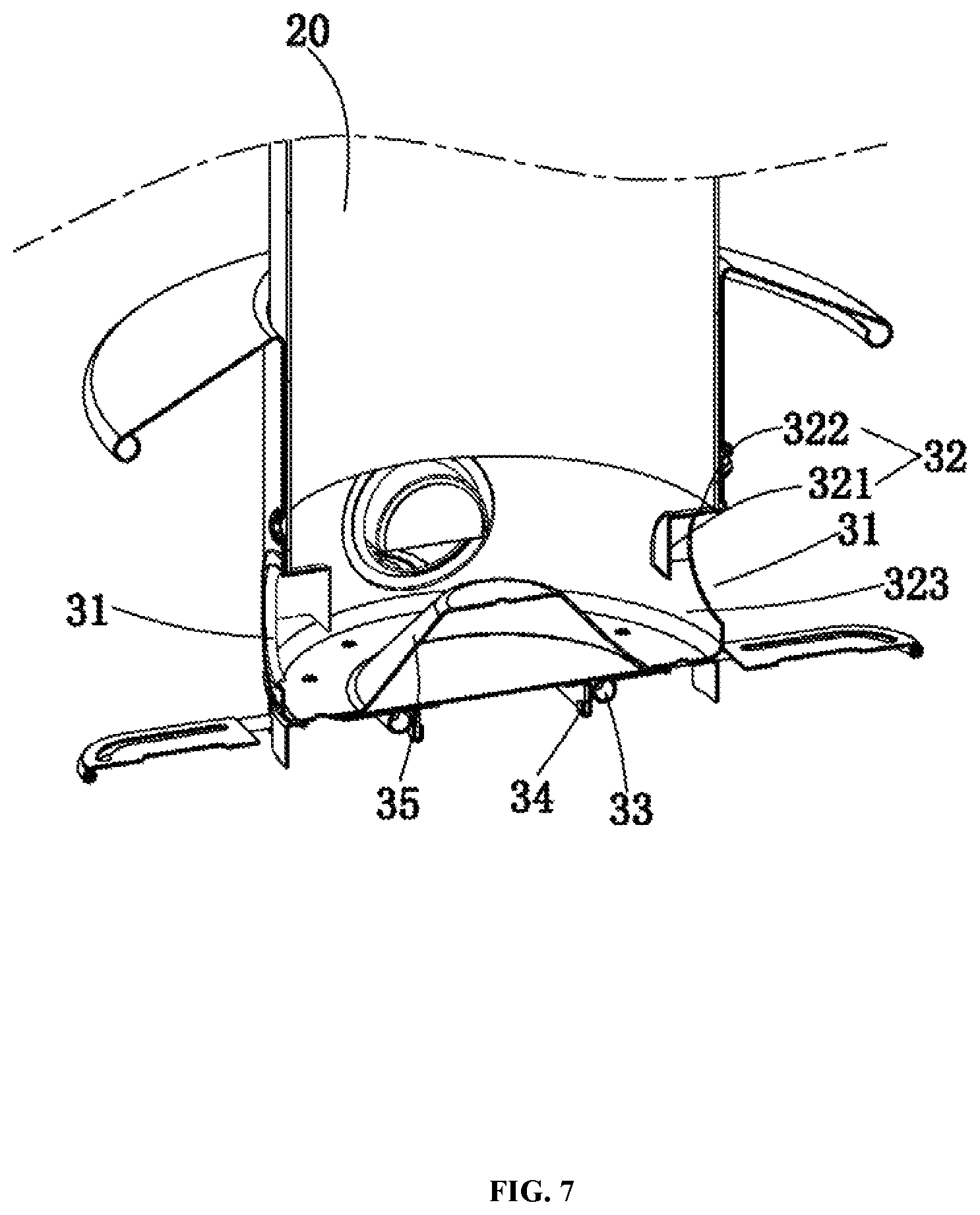 Patent US11771063 Figure 7 – Bird feeder preventing food from being stolen