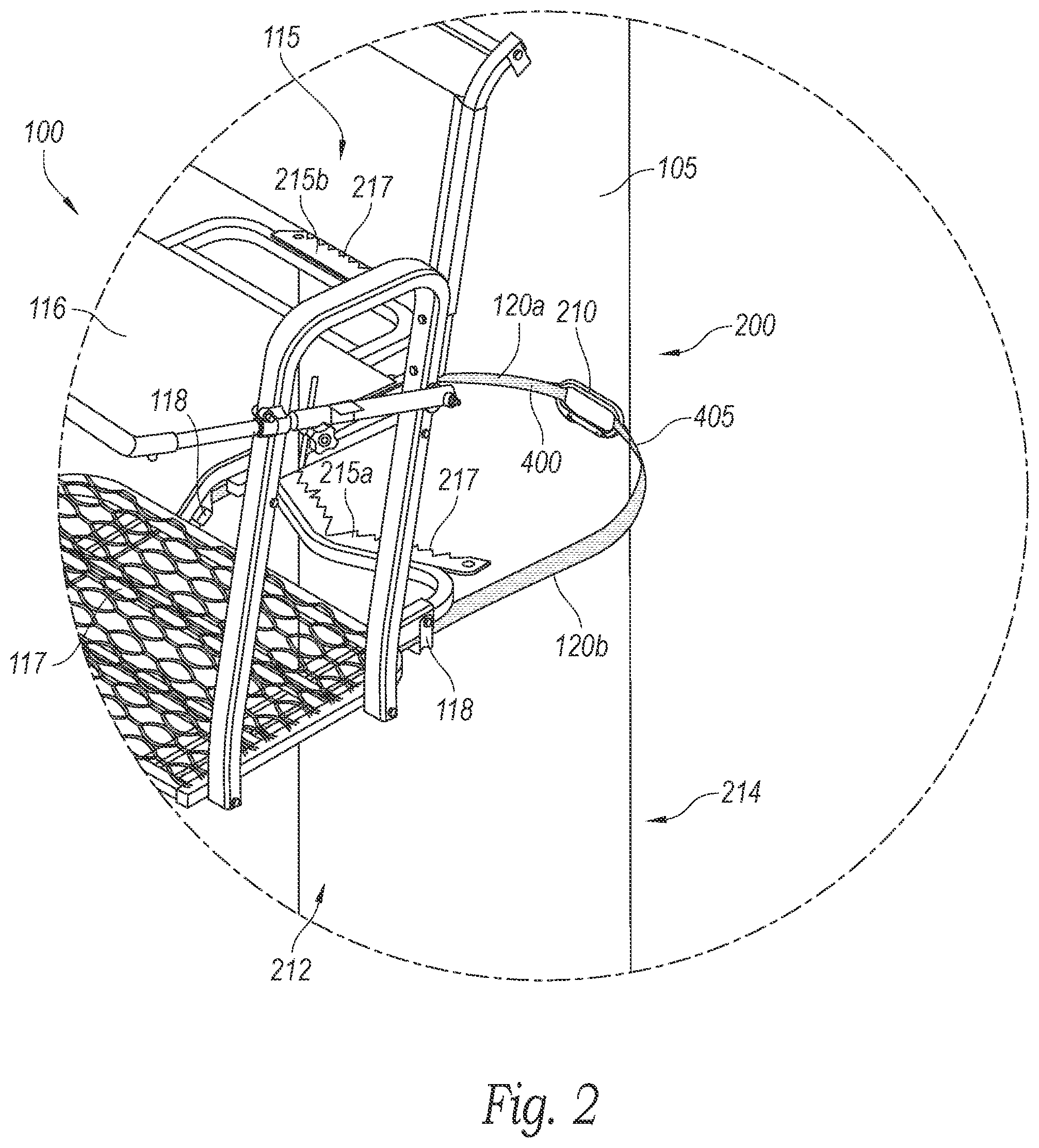 Patent US11771080 Figure 2 – Ladder stand