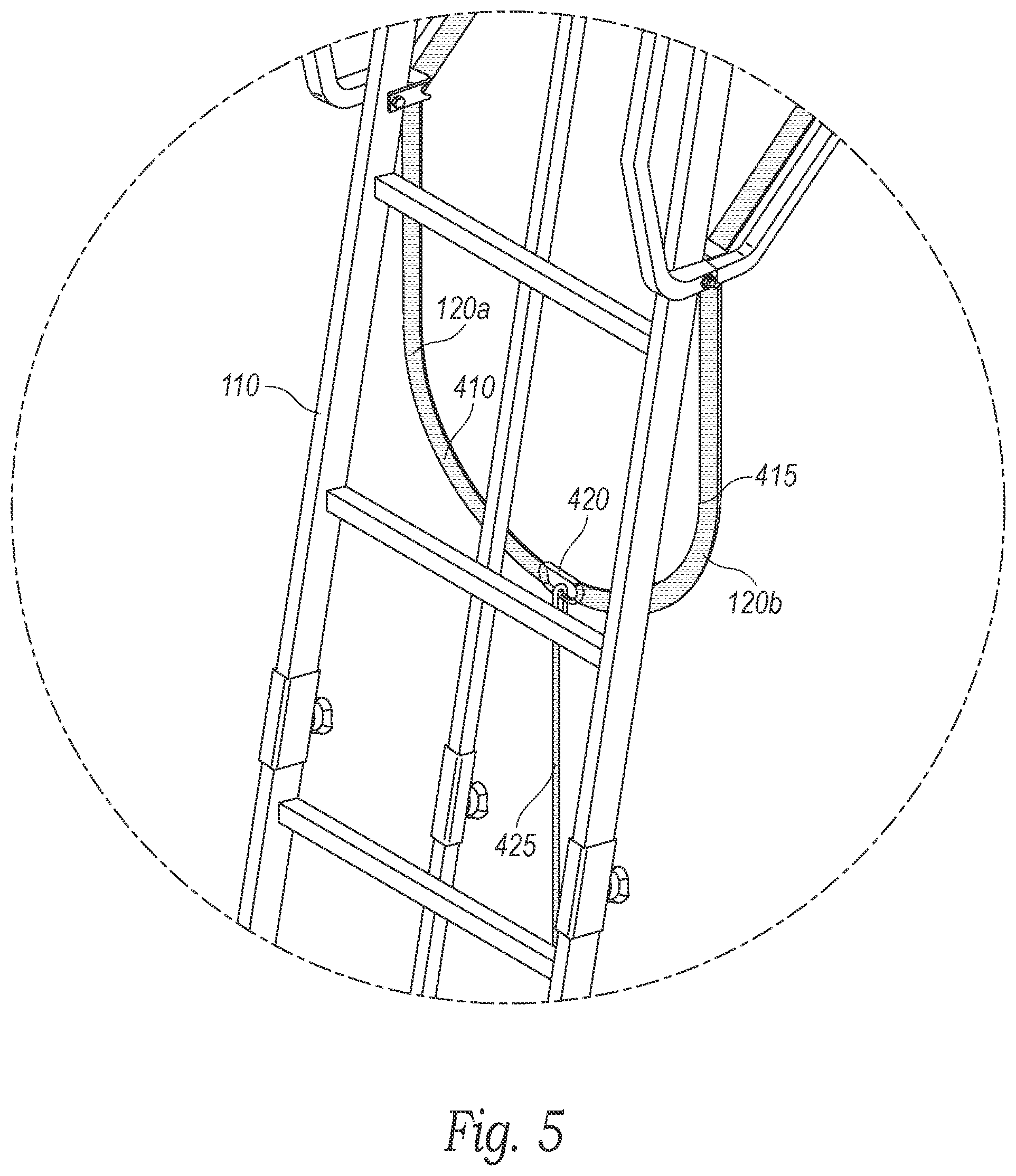 Patent US11771080 Figure 5 – Ladder stand