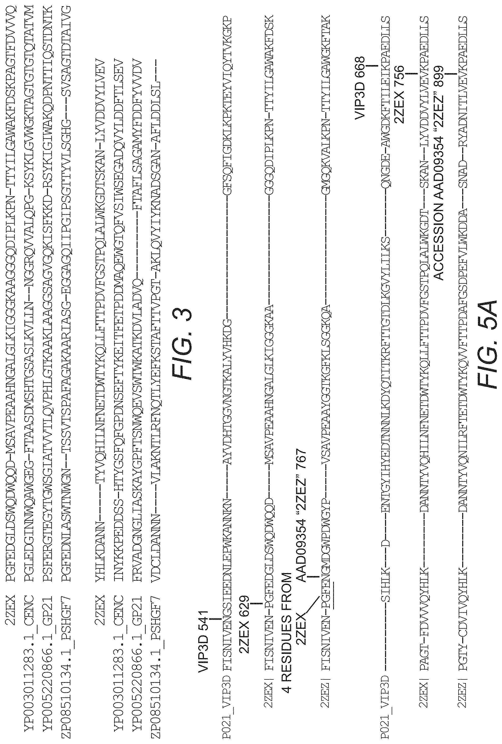 Patent US11771092 Figure 3 – Modified VIP3 polypeptides