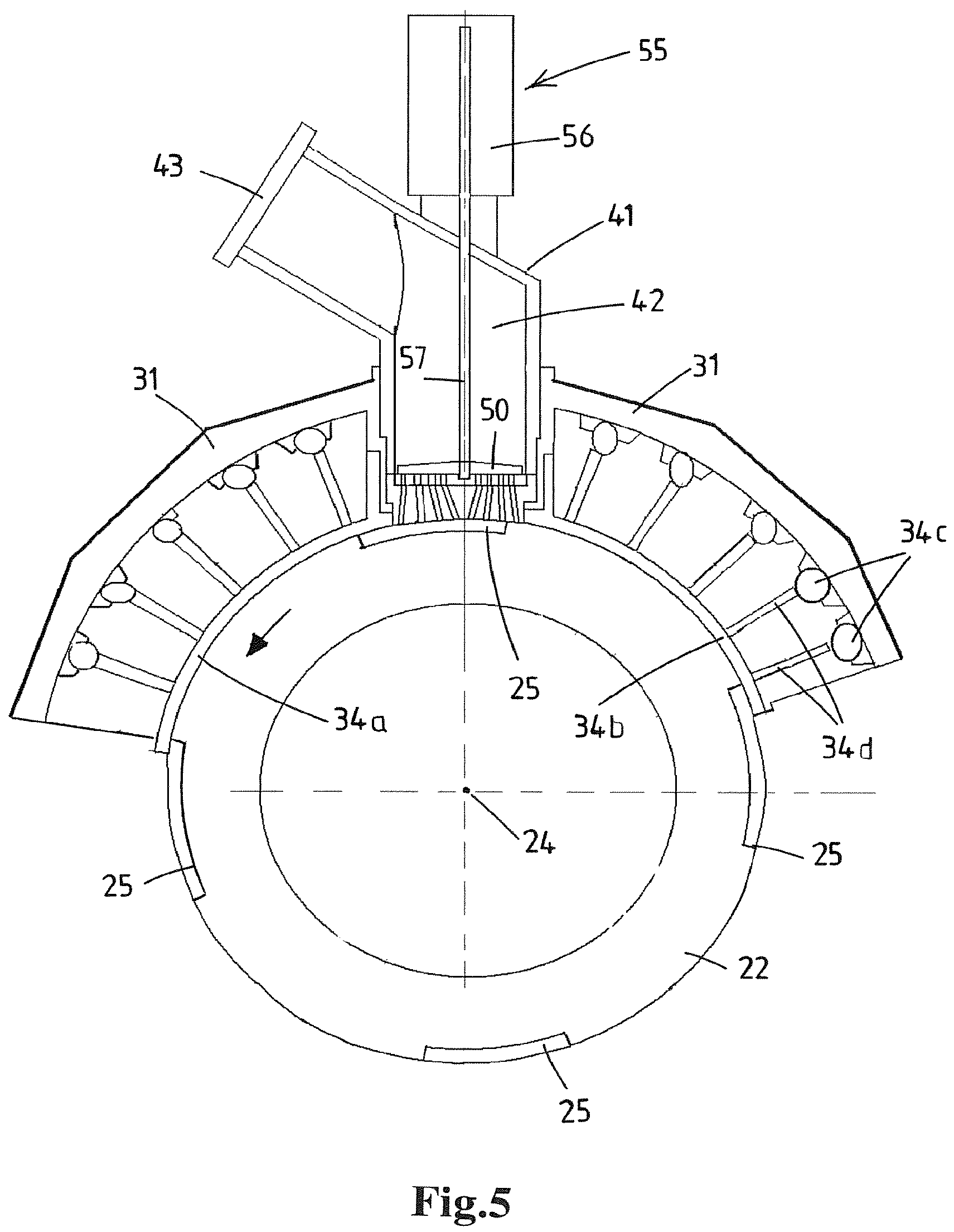 Patent US11771097 Figure 5 – Moulding food products from a pumpable foodstuff mass