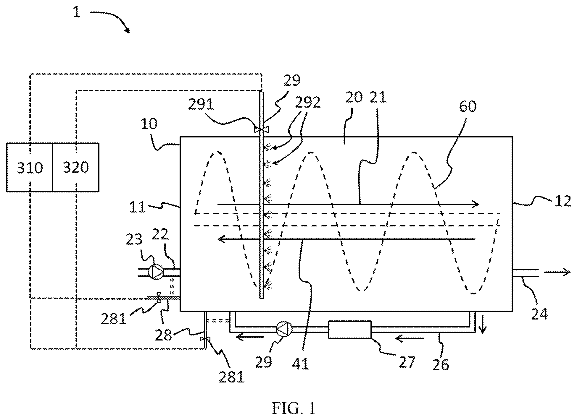 Patent US11771100 Figure 1 – Systems and methods for controlling water quality in food processing