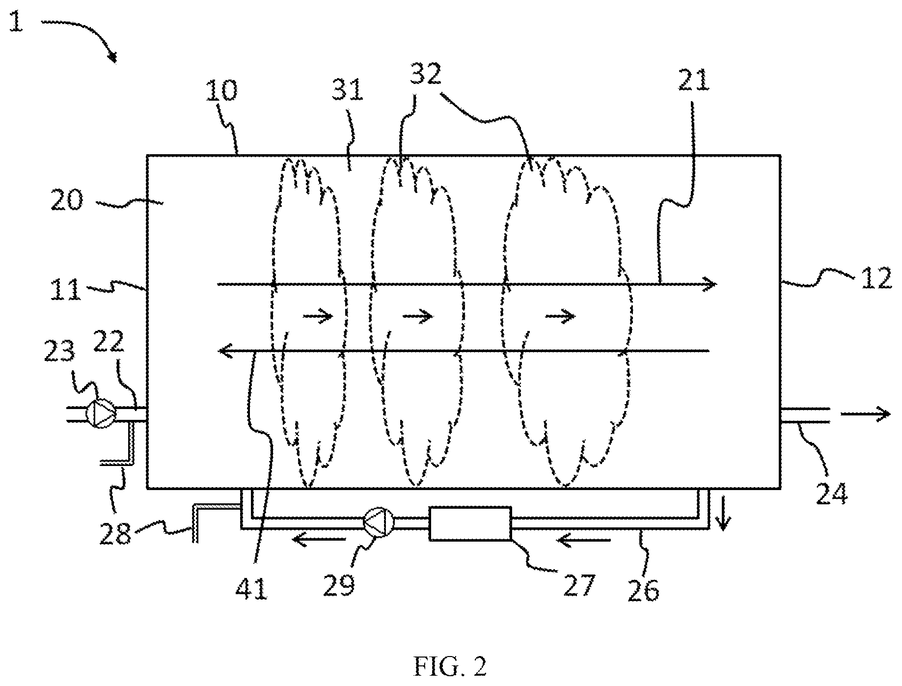 Patent US11771100 Figure 2 – Systems and methods for controlling water quality in food processing