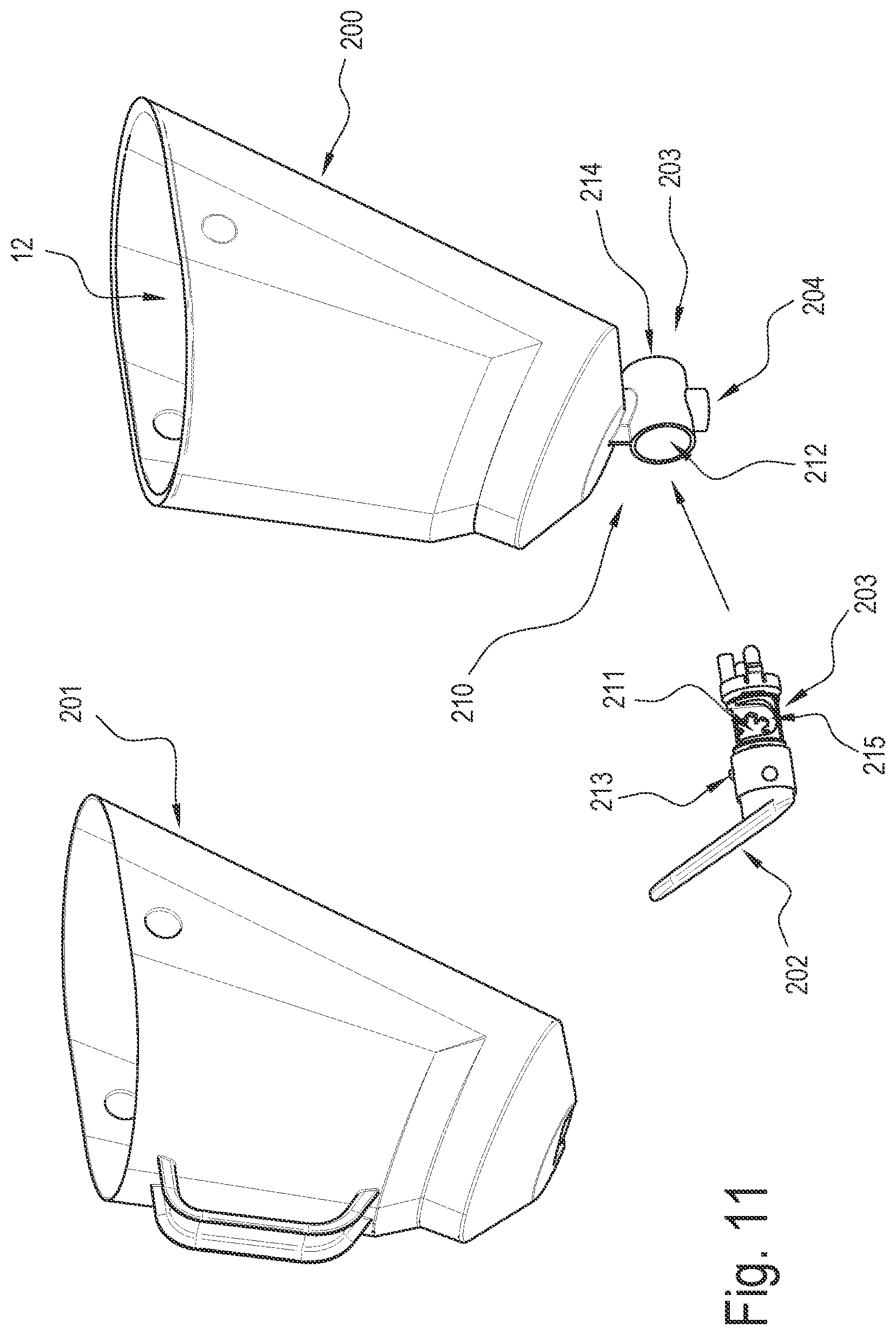 Patent US11771108 Figure 8 – Machine for making and dispensing liquid or semi-liquid food products
