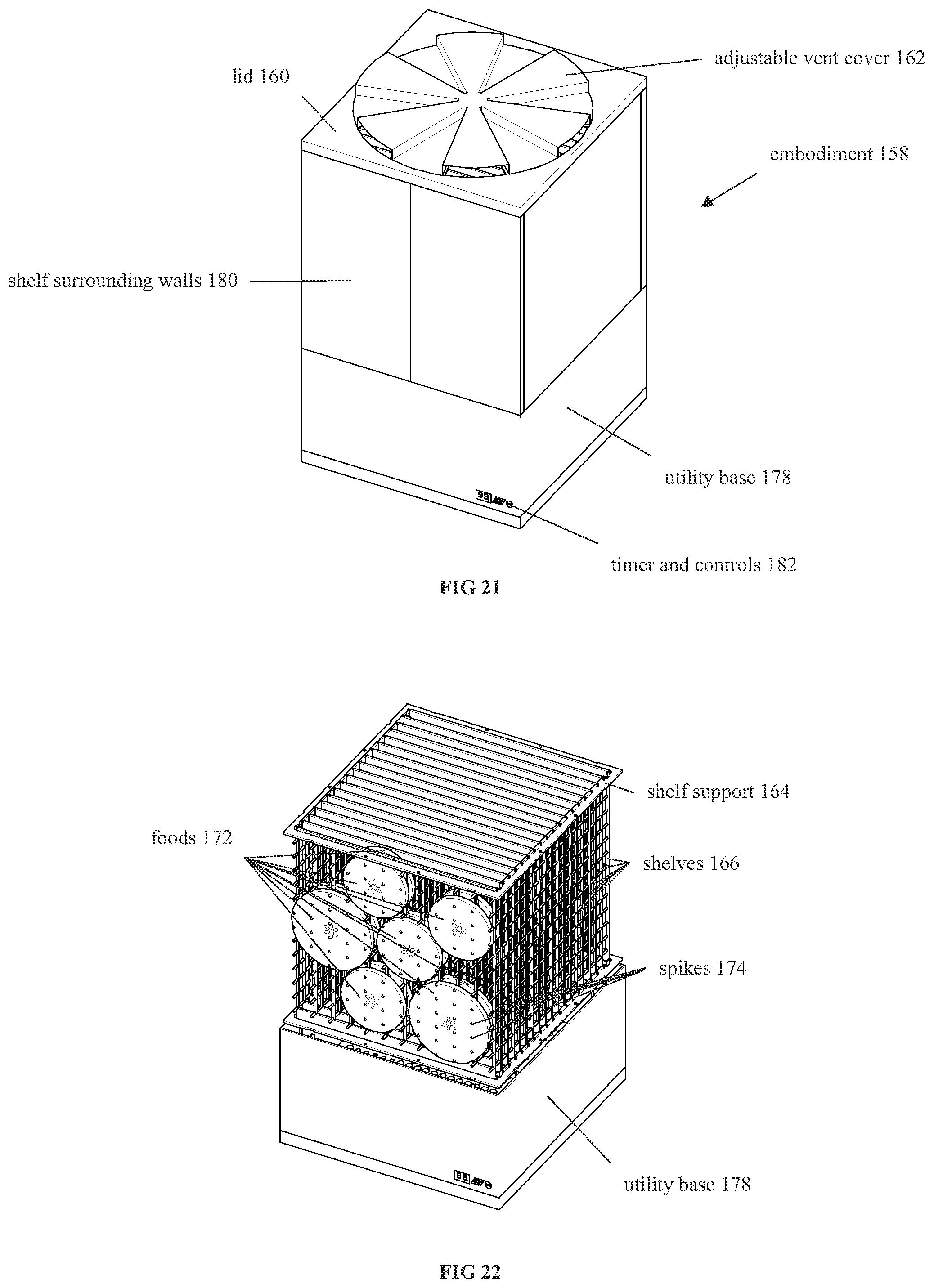 Patent US11771115 Figure 12 – Method and apparatus for food dehydration