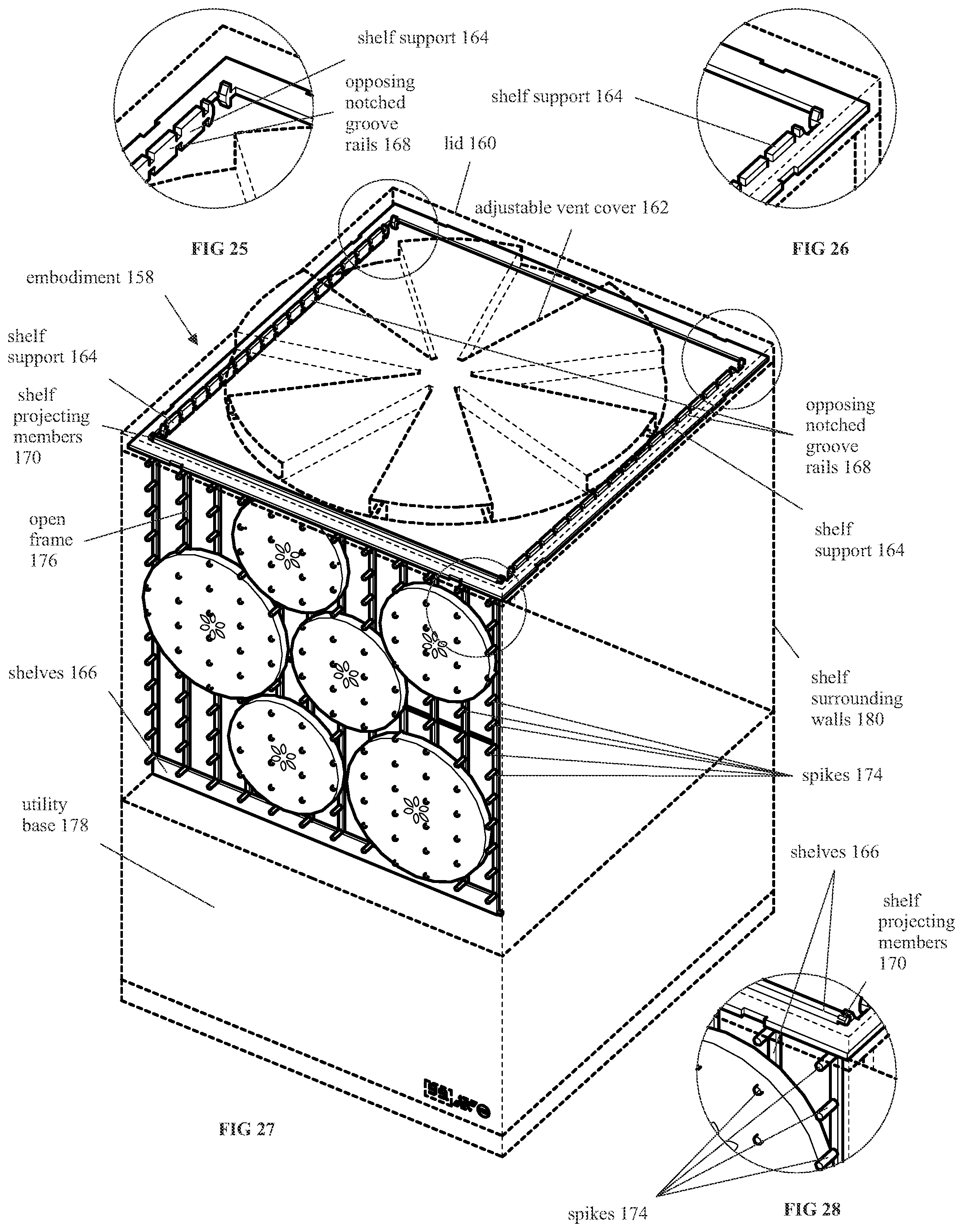 Patent US11771115 Figure 14 – Method and apparatus for food dehydration
